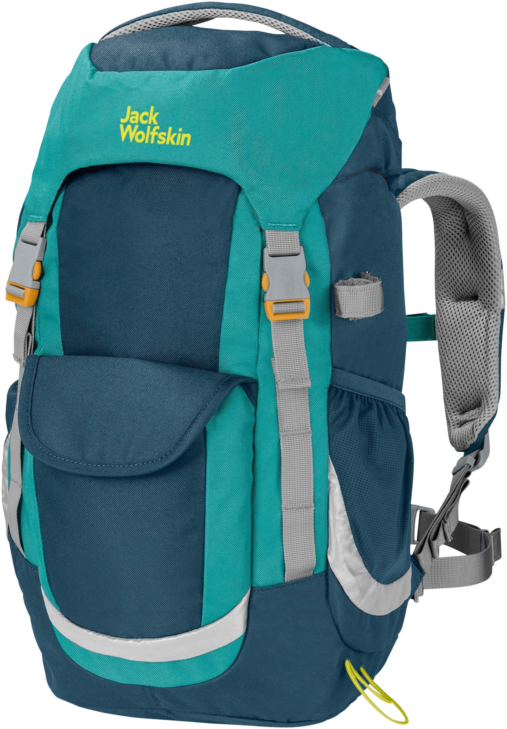 Kinder KIDS Wolfskin mit sechs Jahren sea dark EXPLORER Sitzmatte 20, Rucksack für Jack ab herausnehmbarer