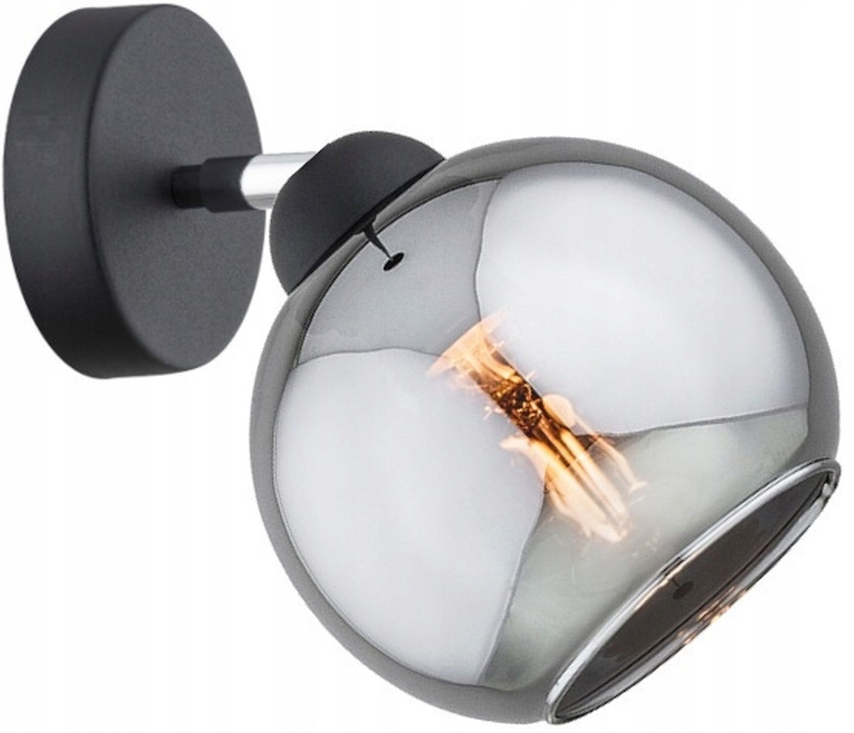 Licht-Erlebnisse Wandstrahler SOREN, ohne Leuchtmittel, E27 verstellbar Kugel Schirm Modern