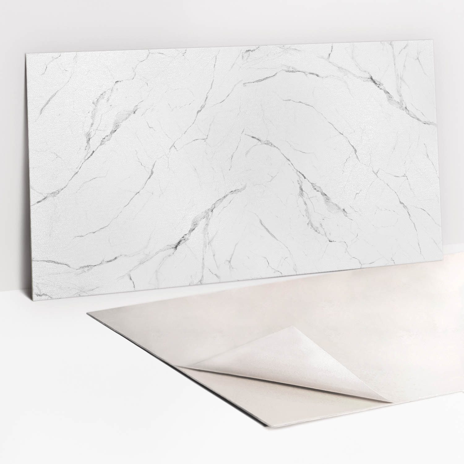 Tulup Wandpaneel Küchenrückwand Heller Marmor 100x50cm günstig online kaufen
