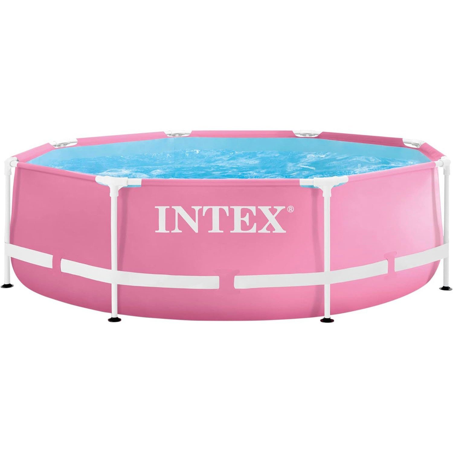 Intex Pool 28290NP - Pink Metal Frame Pool (244x76cm), inkl. Filterpumpe