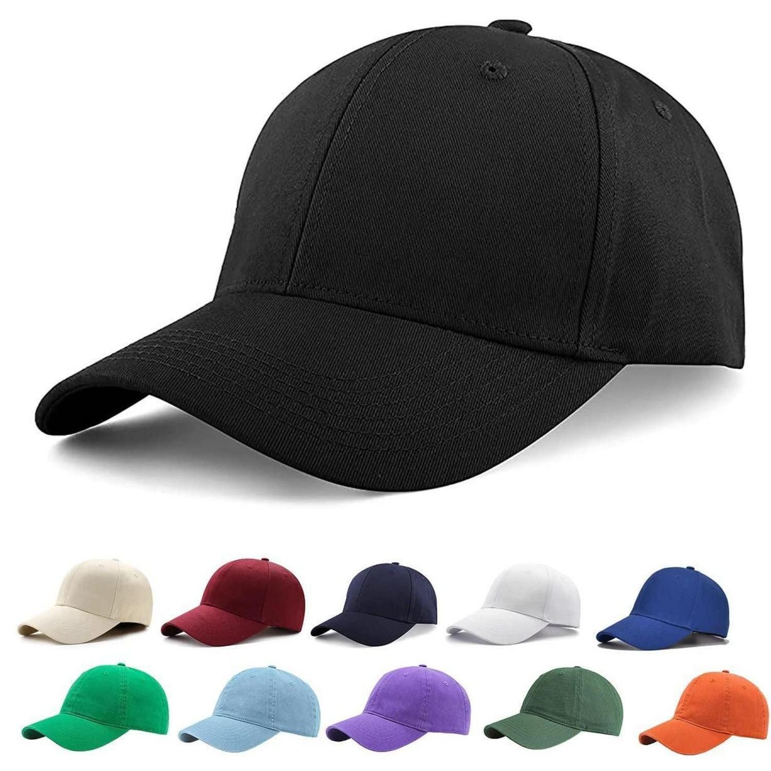 LuxusKollektion Baseball Cap Baseballcap Herren Damen verstellbar Baseboard Einheitsgröße A-Schwarz (1-St)