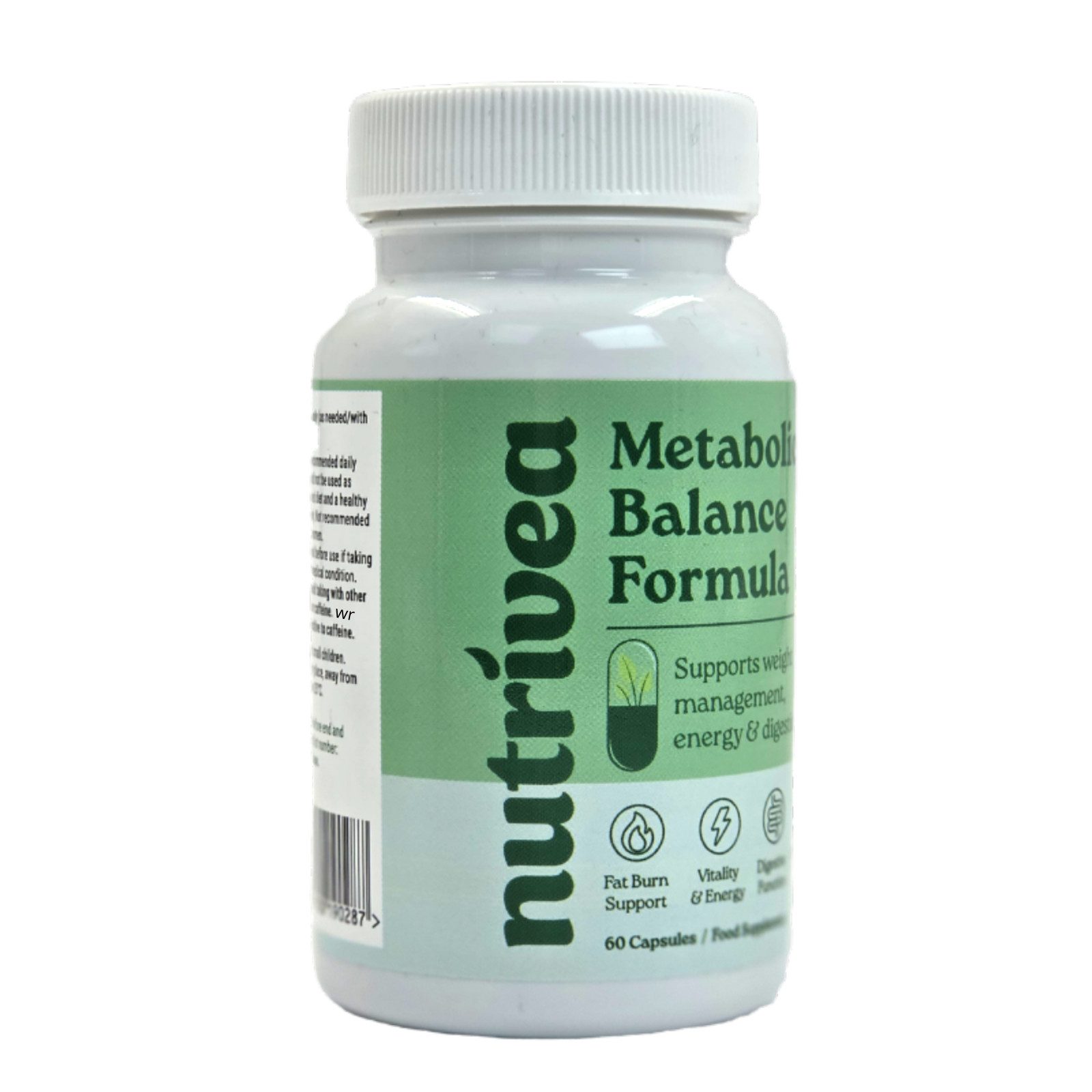 NOBRAND® nutrivea Metabolic Kapseln, 60 St., 42 g, Glutenfrei – Laktosefrei – ohne Künstliche Aromen - Farbstofffrei