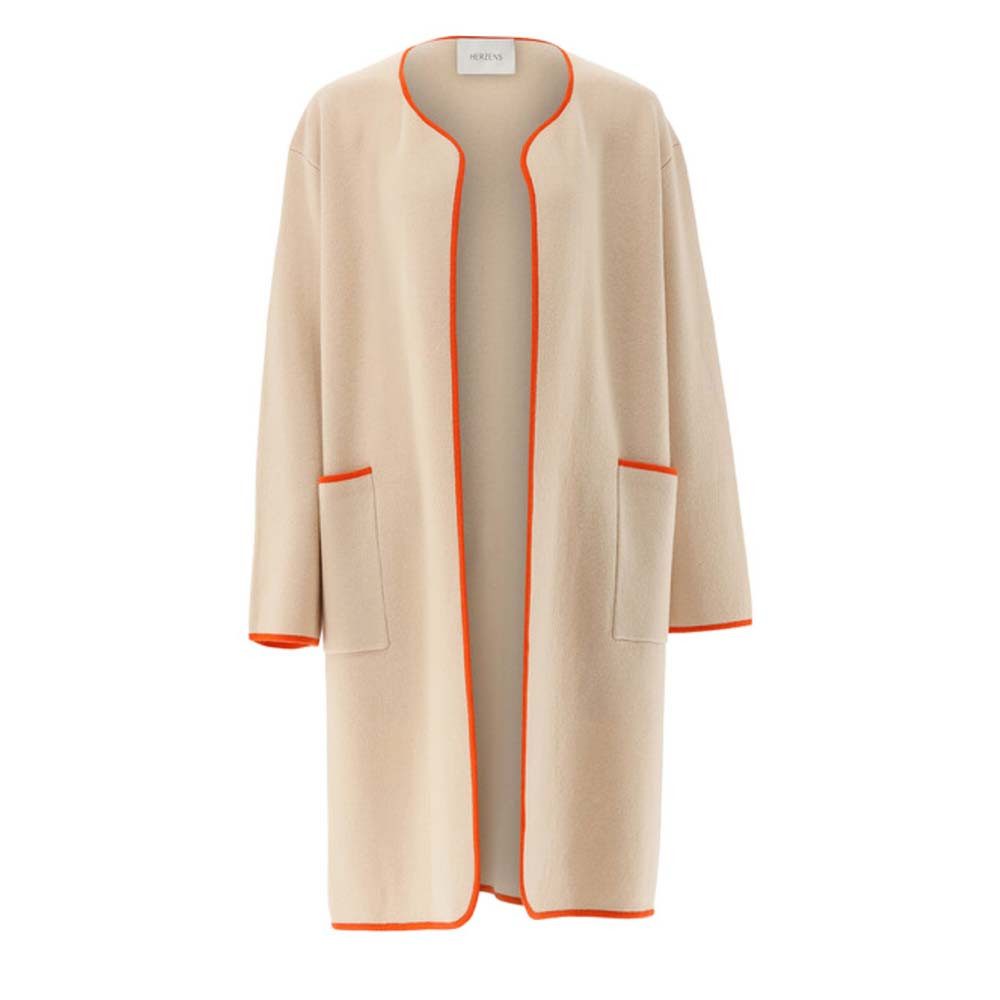 Herzensangelegenheit Wollmantel Herzens Mantel aus Woll-Kaschmir-Mix mit Reverskragen