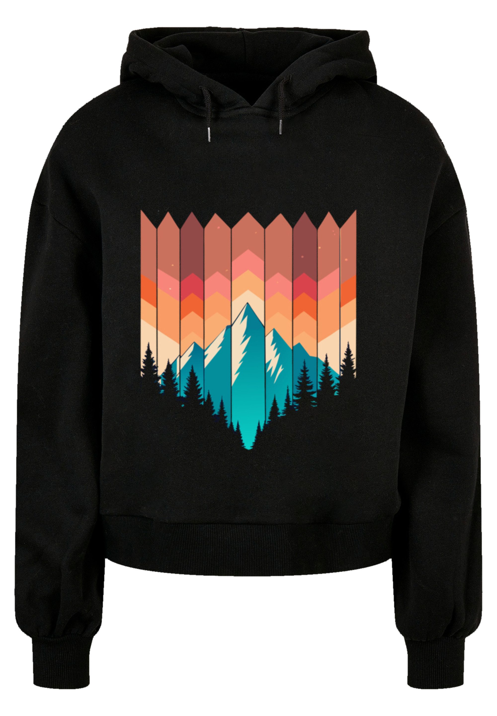 F4NT4STIC Sweatshirt Berg Sonnenuntergang Geometrisch Premium günstig online kaufen