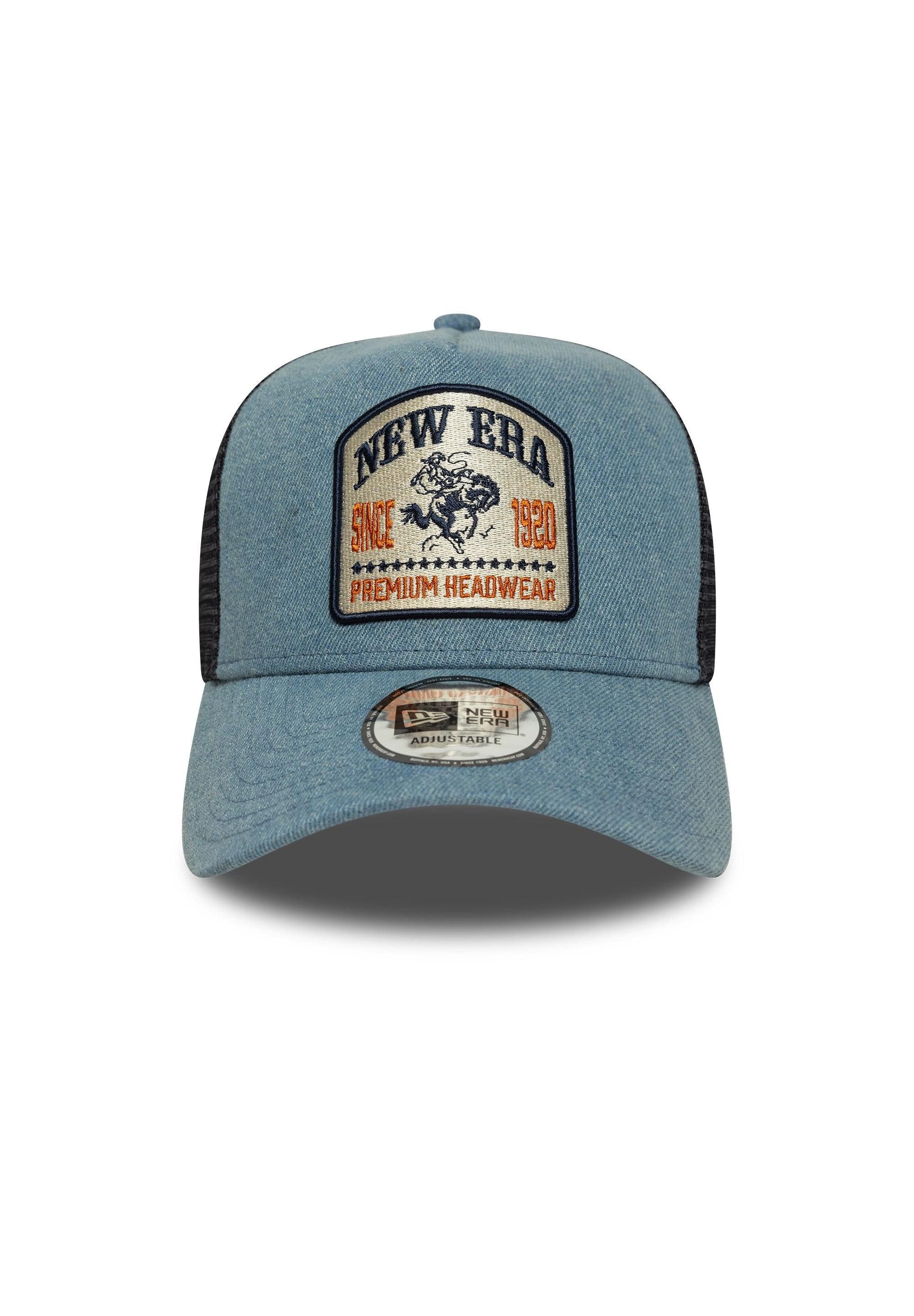 New Era Baseball Cap New Era Denim Patch A-Frame Trucker Cap Blau (1-St)