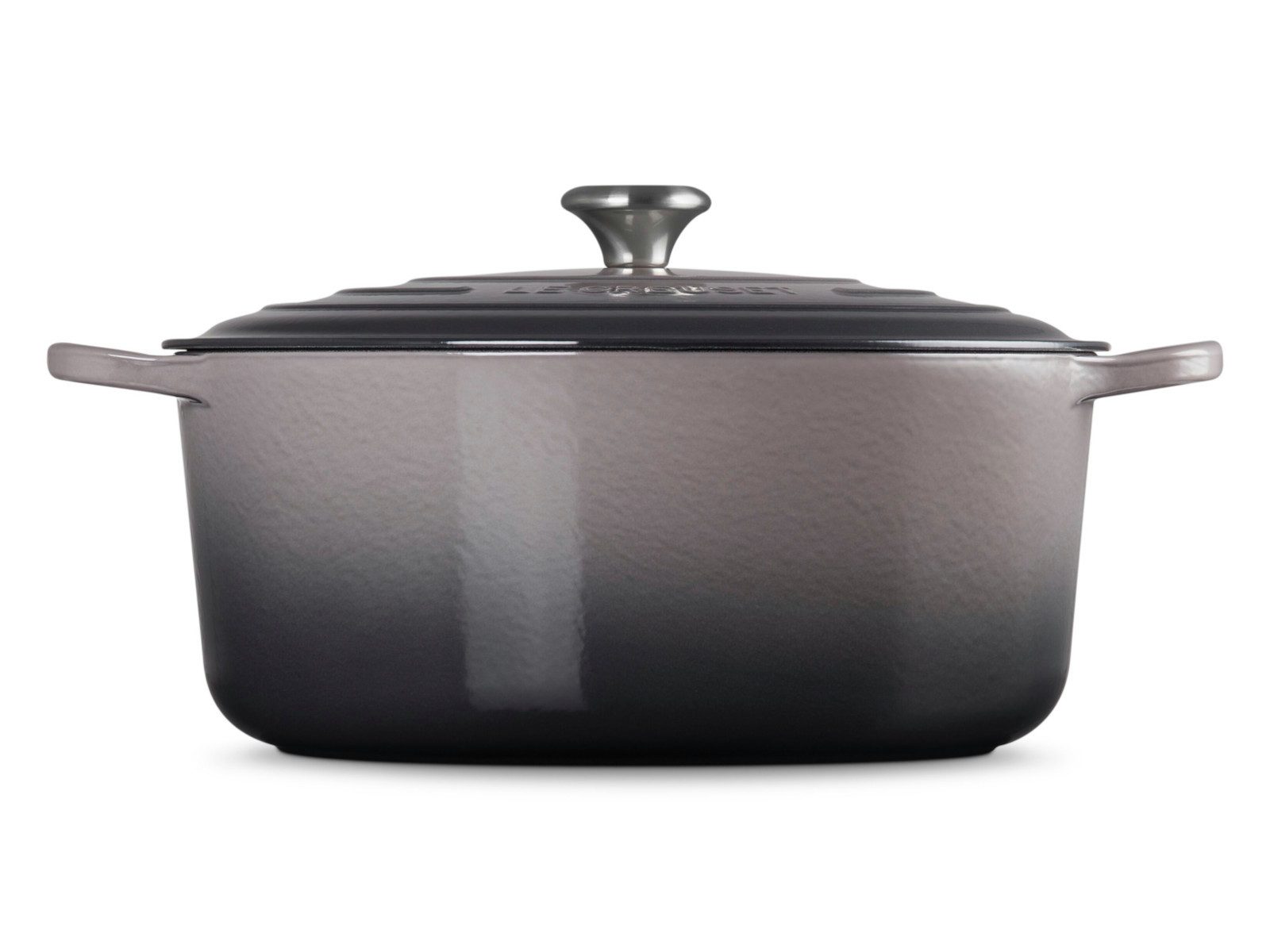 LE CREUSET Bräter Bräter Signature rund flint 34cm, Emailliertes Gusseisen