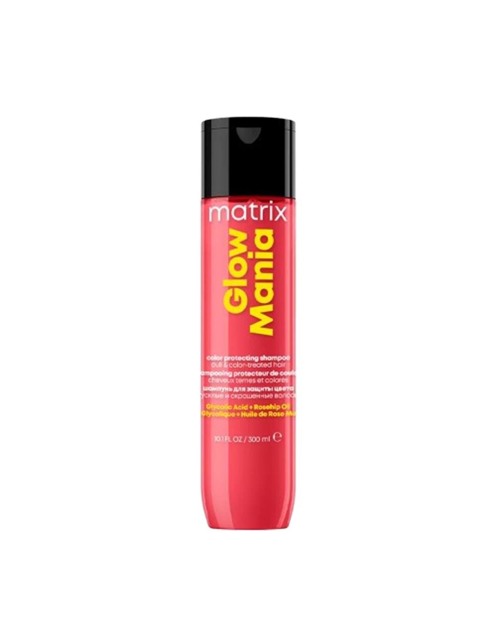 MATRIX Haarshampoo Matrix Glow Mania Shampoo für stumpfes coloriertes Haar (300 ml), Packung, schützt Farbe, pflegt sanft und verleiht schönen Glanz