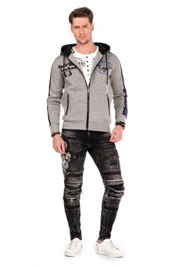 Cipo & Baxx Sweatjacke mit maritimen Elementen