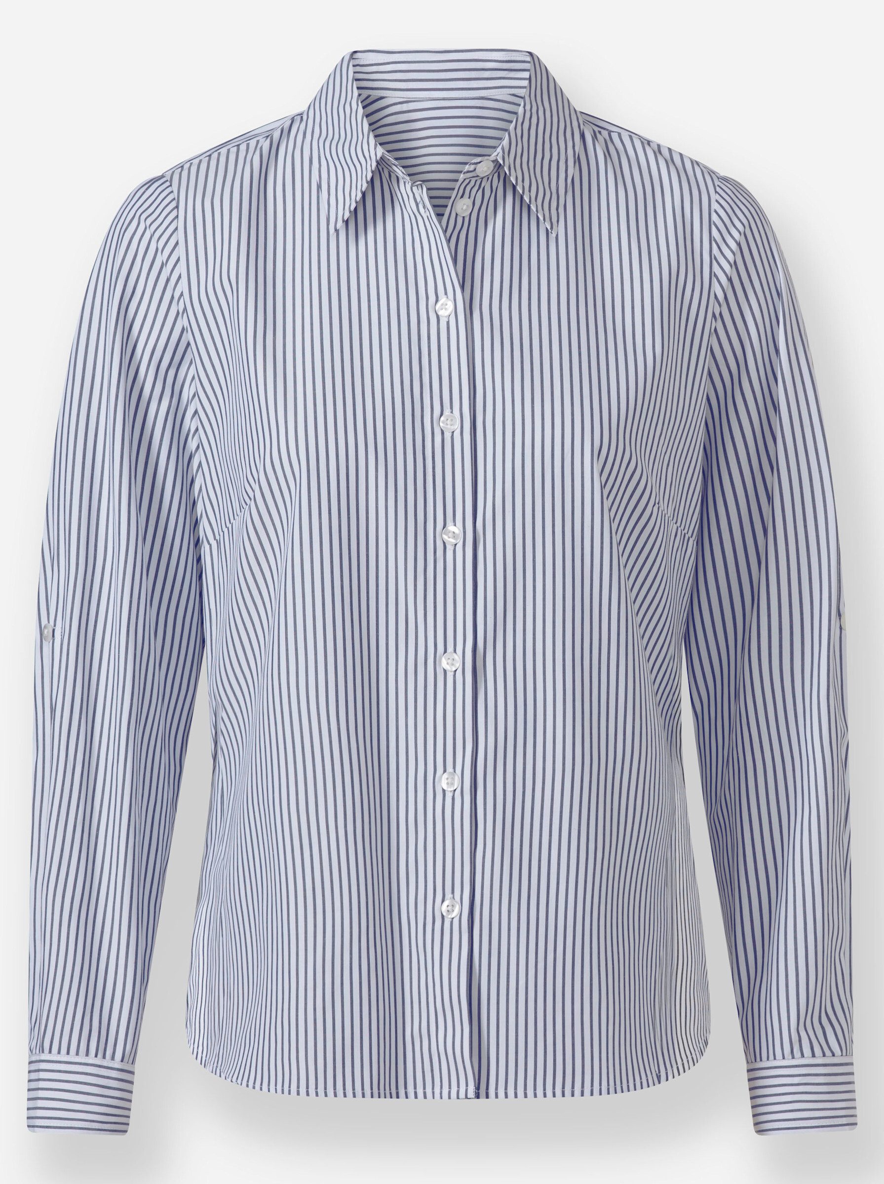 Klassische Bluse Streifenbluse Langarm