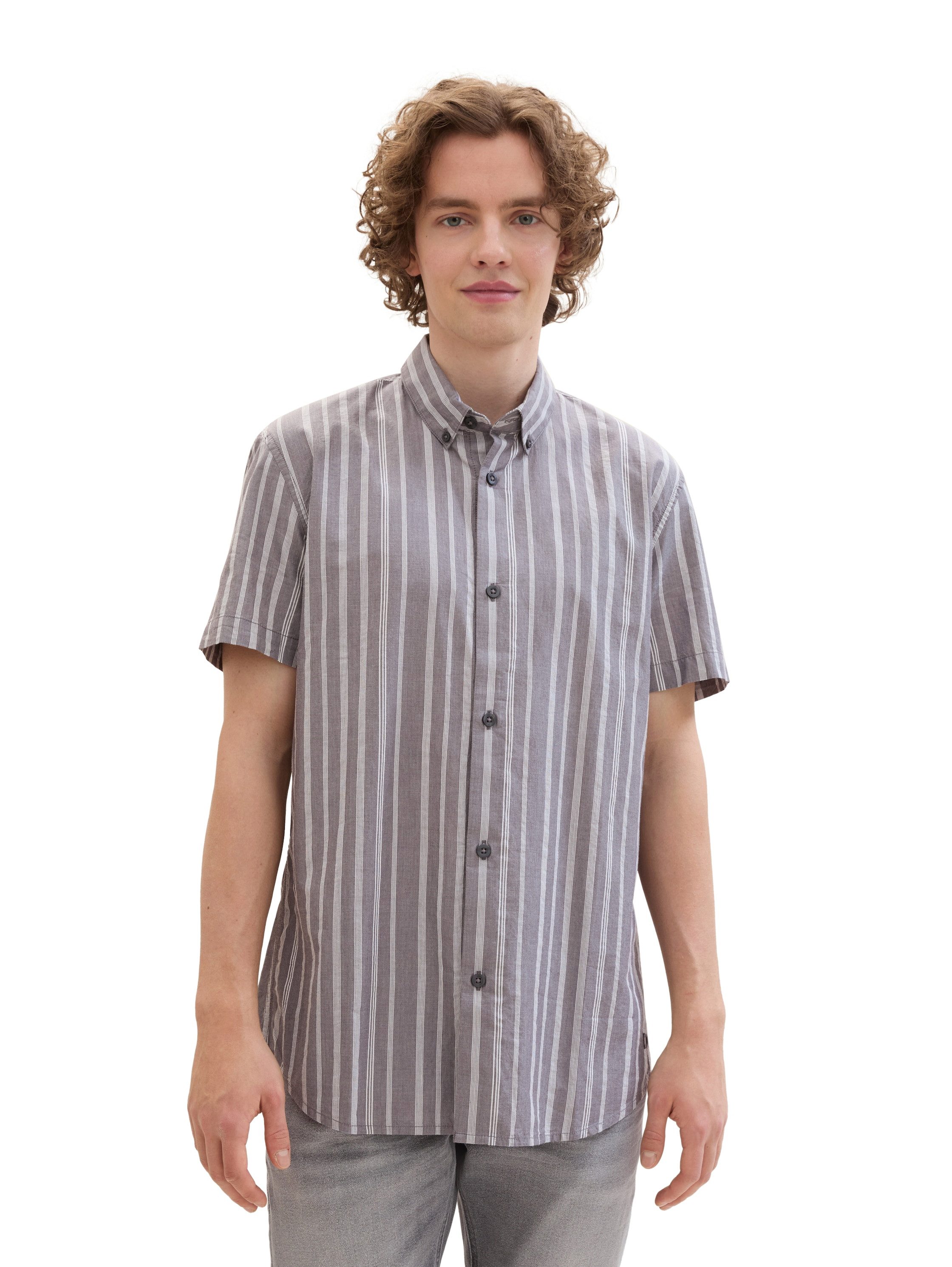 TOM TAILOR Denim Kurzarmhemd mit Streifenmuster günstig online kaufen