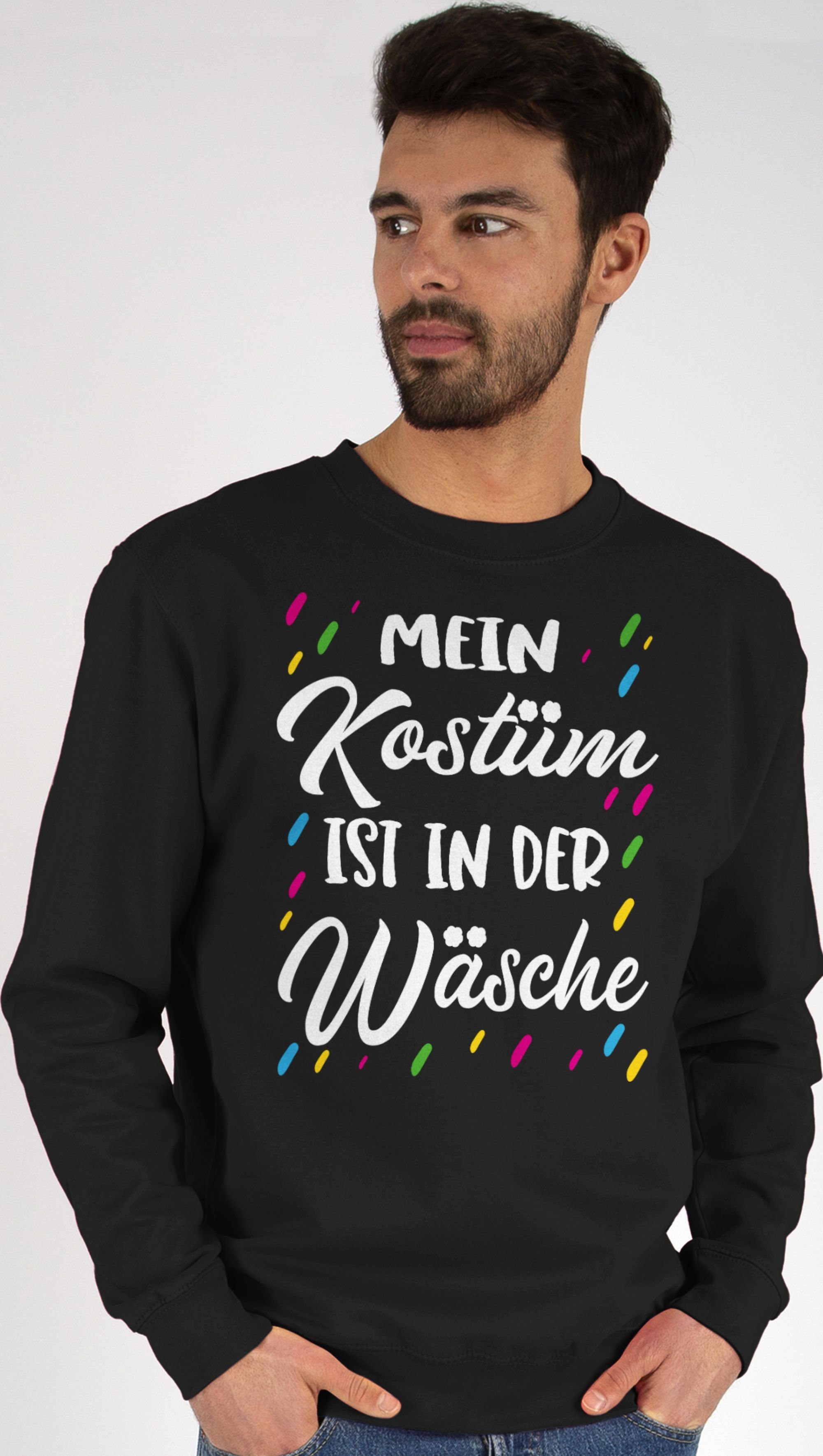 Shirtracer Sweatshirt Mein Kostüm ist in der Wäsche - Das ist mein Kostüm Kostuem in der Wae (1-tlg) Karneval & Fasching 1 Schwarz