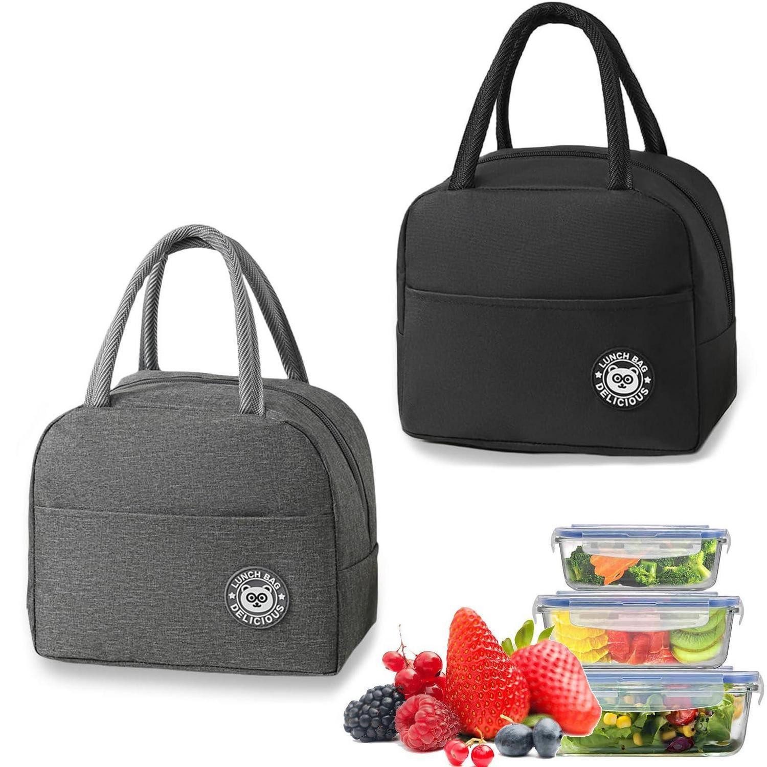 LuxusKollektion Kühltasche Lunch-Tasche 2er Set 5,5 L isoliert klein tragbar