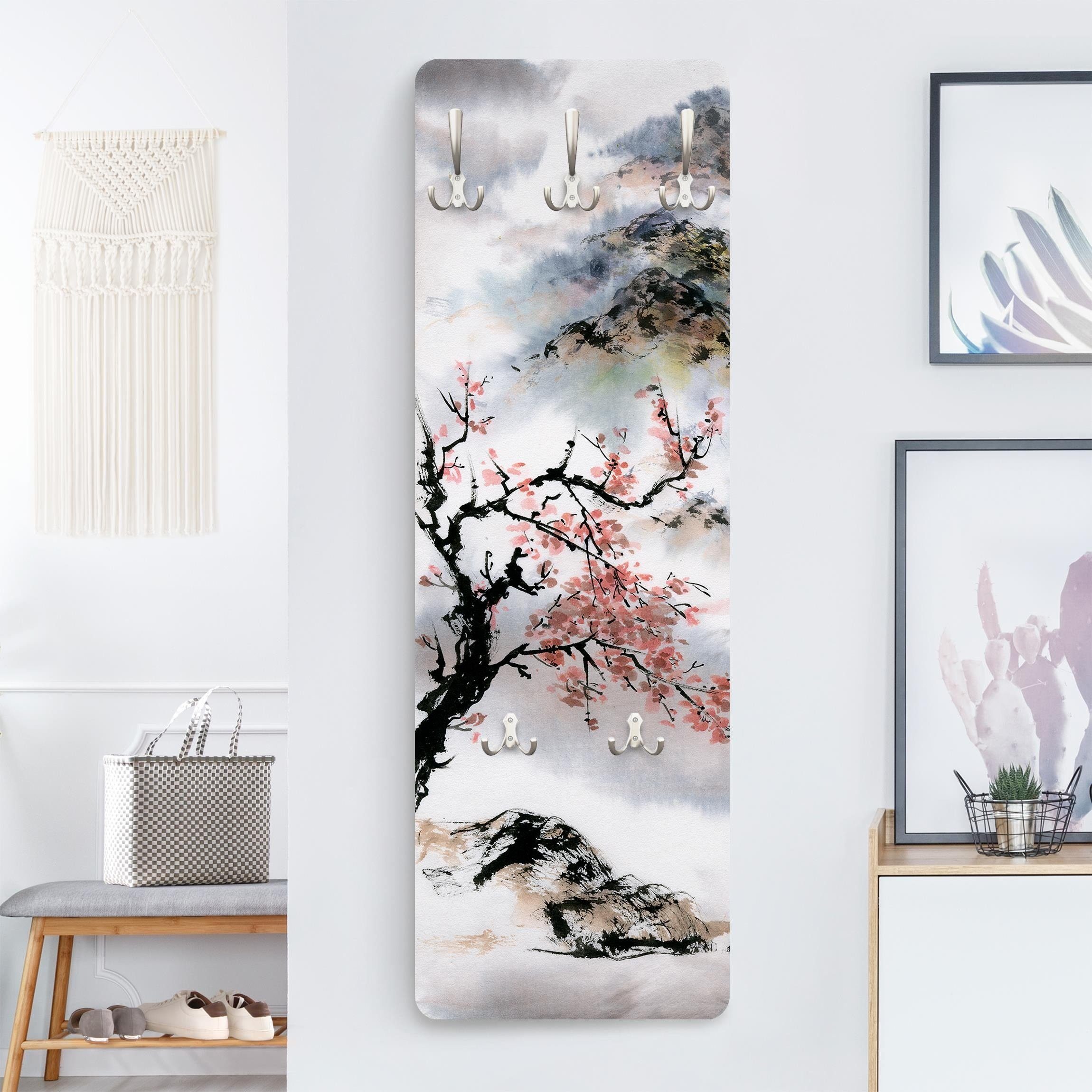 Bilderdepot24 Garderobenpaneel grau Wald Natur Vintage günstig online kaufen