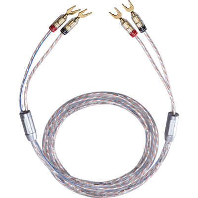 Oehlbach »Twin Mix Two - Lautsprecherkabel-Set versilbert 2 x 6,0 mm², mit Kabelschuh-Verbinder, Made in Germany – 2 x 3 m« Audio-Kabel, (300 cm)