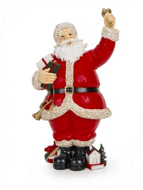 Bubble-Store Weihnachtsfigur Retro-Weihnachtsmann (Weihnachtsmann Figur mit Glocke), Weihnachtsfigur
