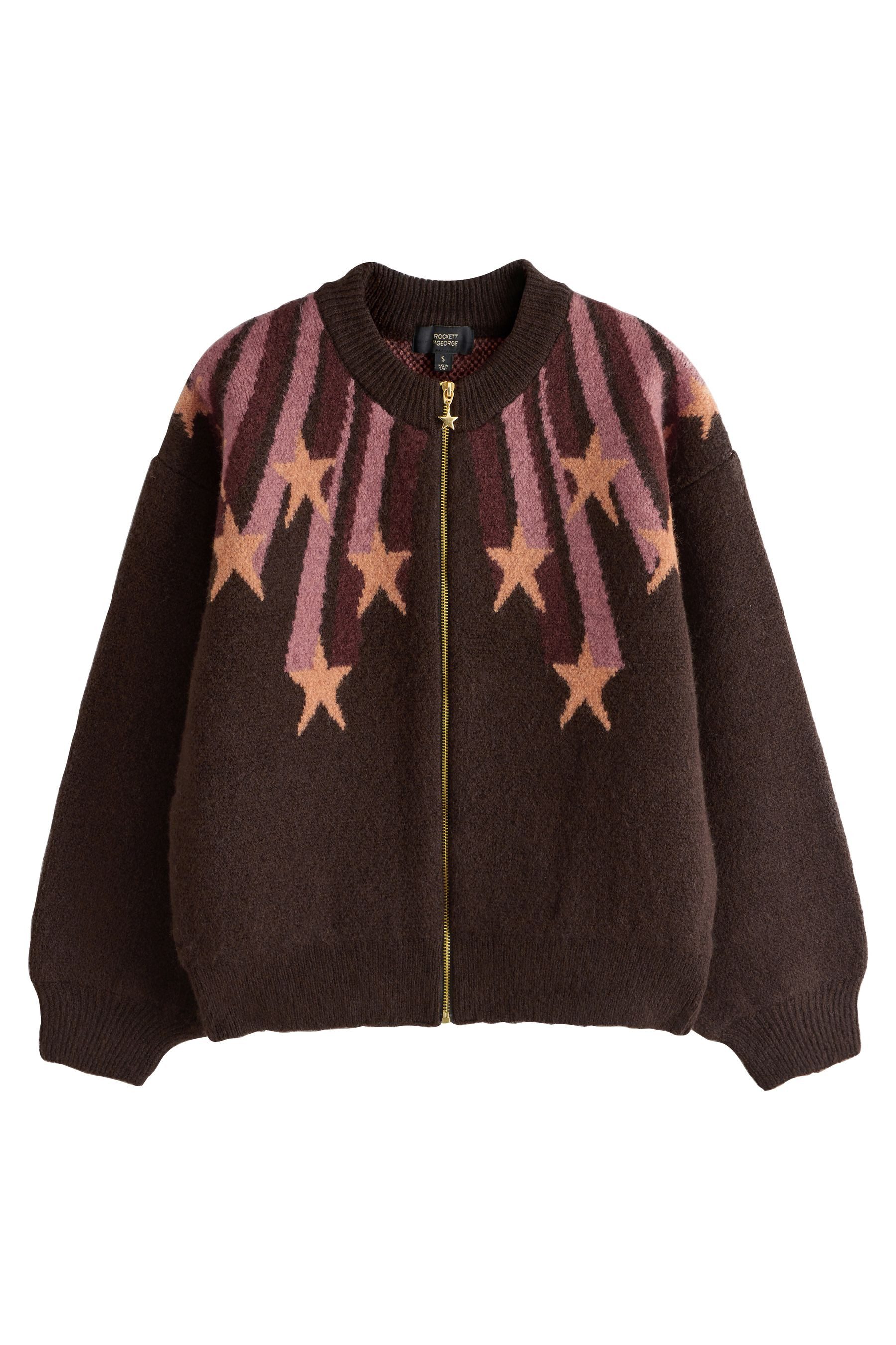 Rockett St George Bomberjacke Rockett St George Bomberjacke aus Strick, Stern (1-St)