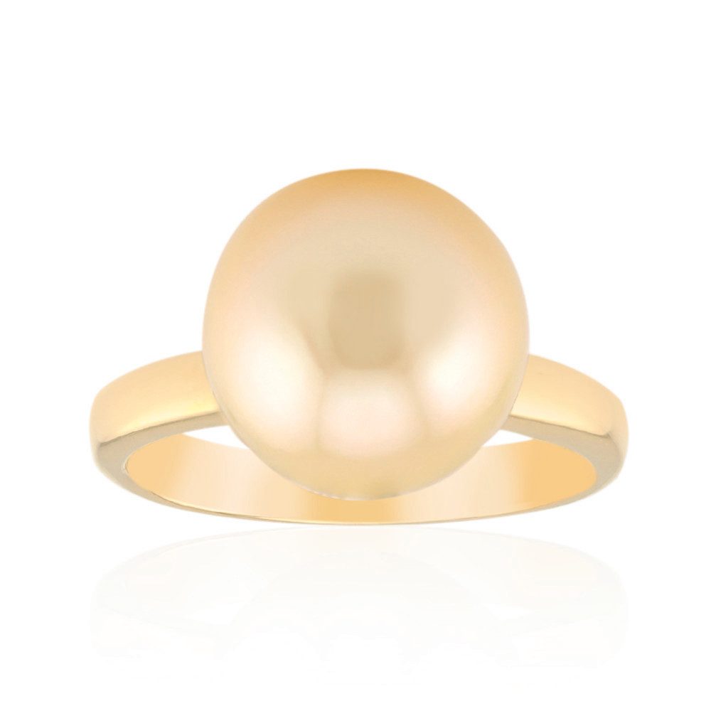 Cavill Perlenring Cavill Ring mit 11 mm goldener Südseeperle, vergoldetes Silber (1-tlg)