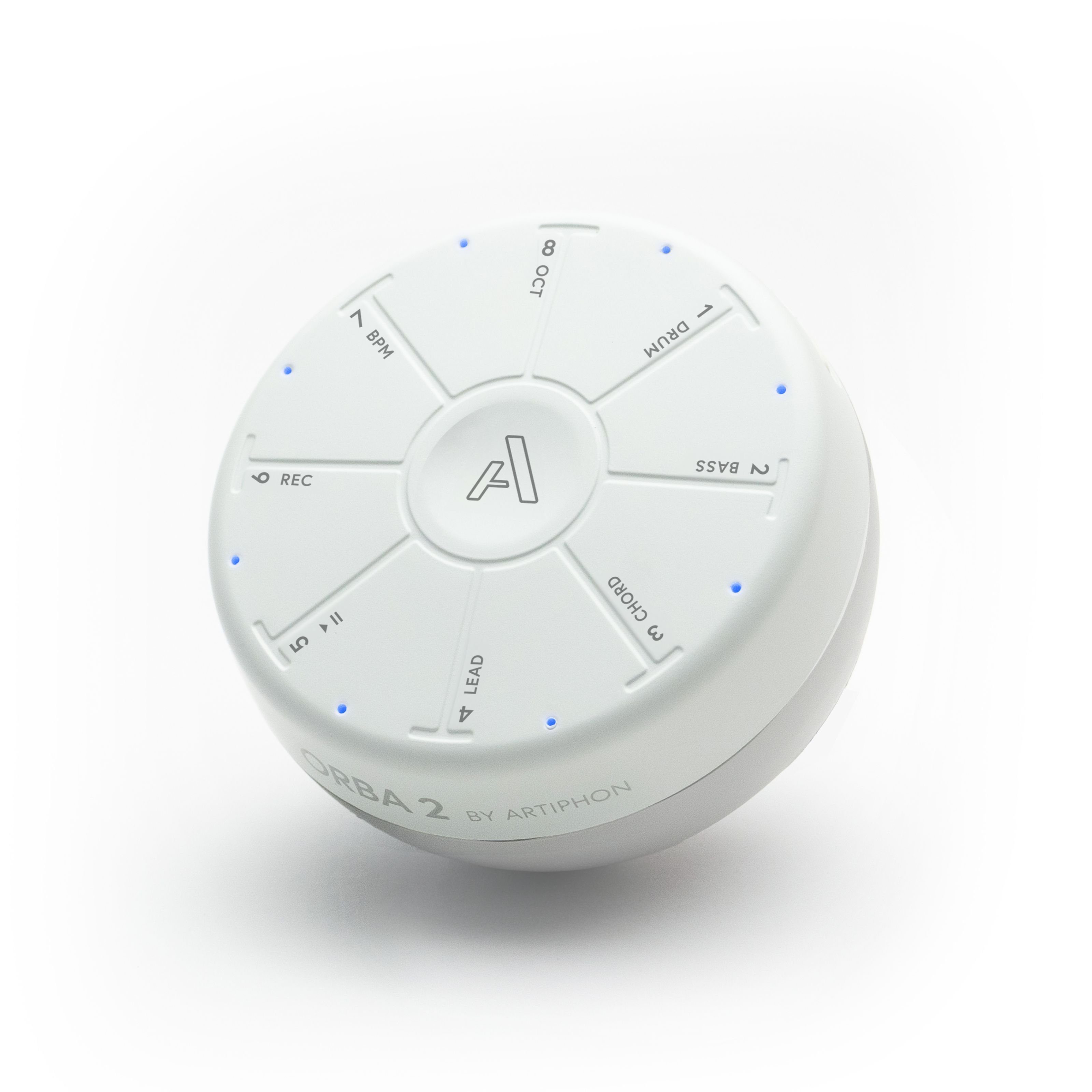 Artiphon Synthesizer (Synthesizer, Mini Synthesizer), Orba 2 White - Mini Synthesizer