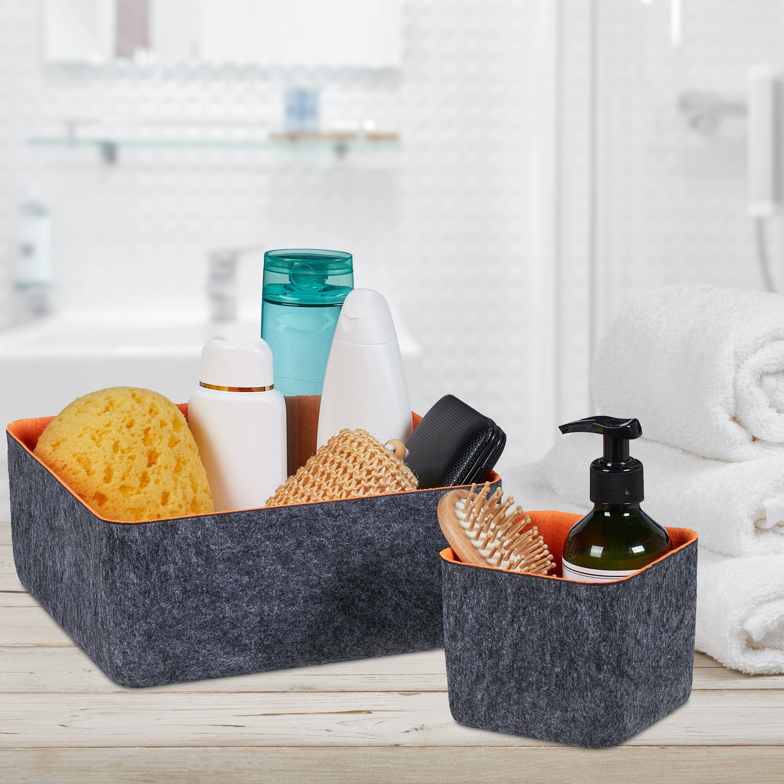 relaxdays Aufbewahrungskorb Schubladen Organizer 5er Set