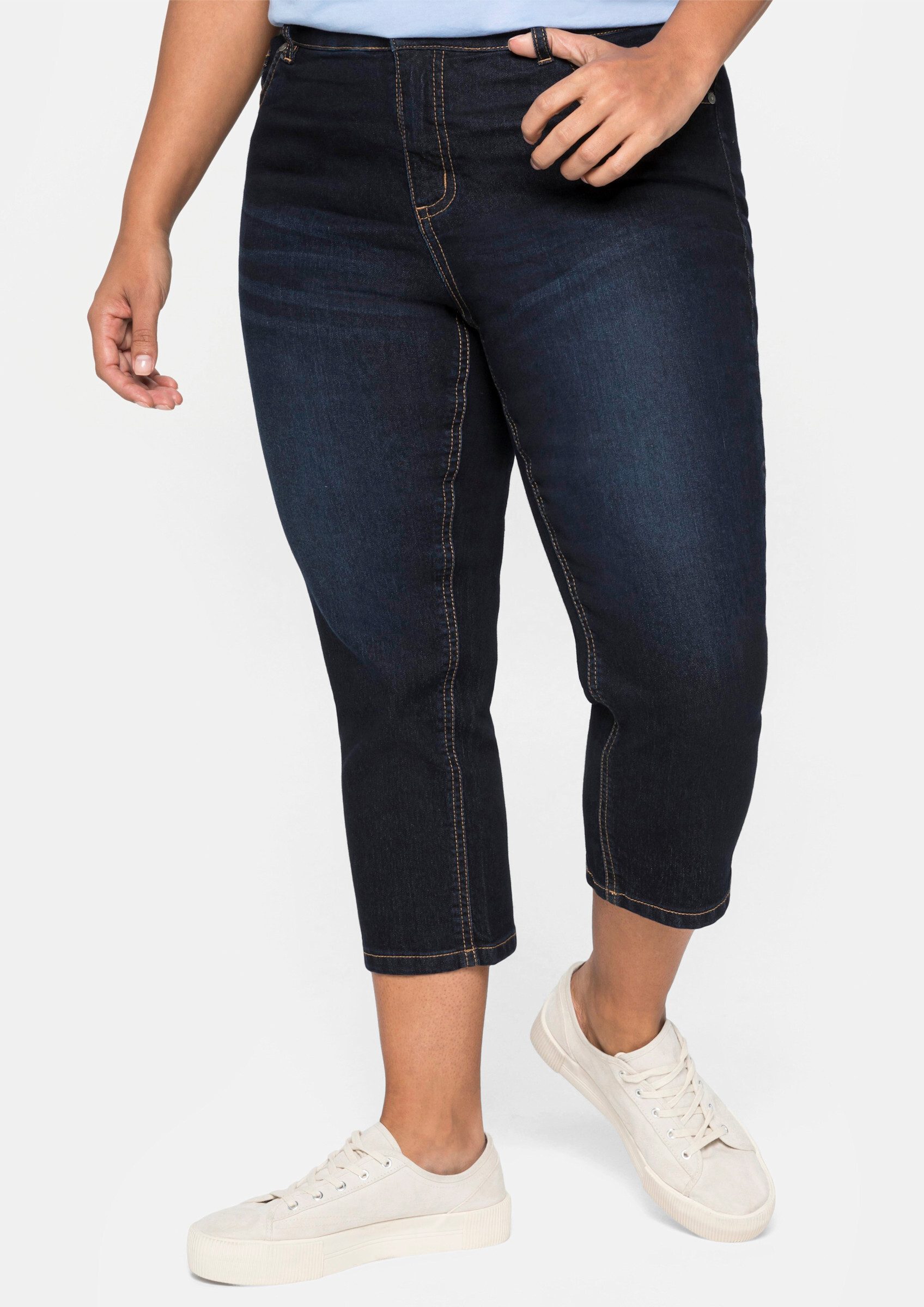 Sheego Jeansshorts Caprijeans . günstig online kaufen
