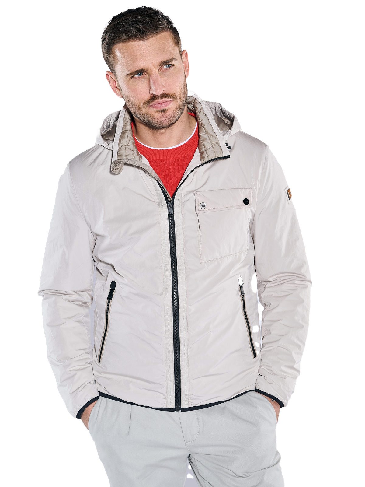 Langjacke Jacke mit Funktionsdetails