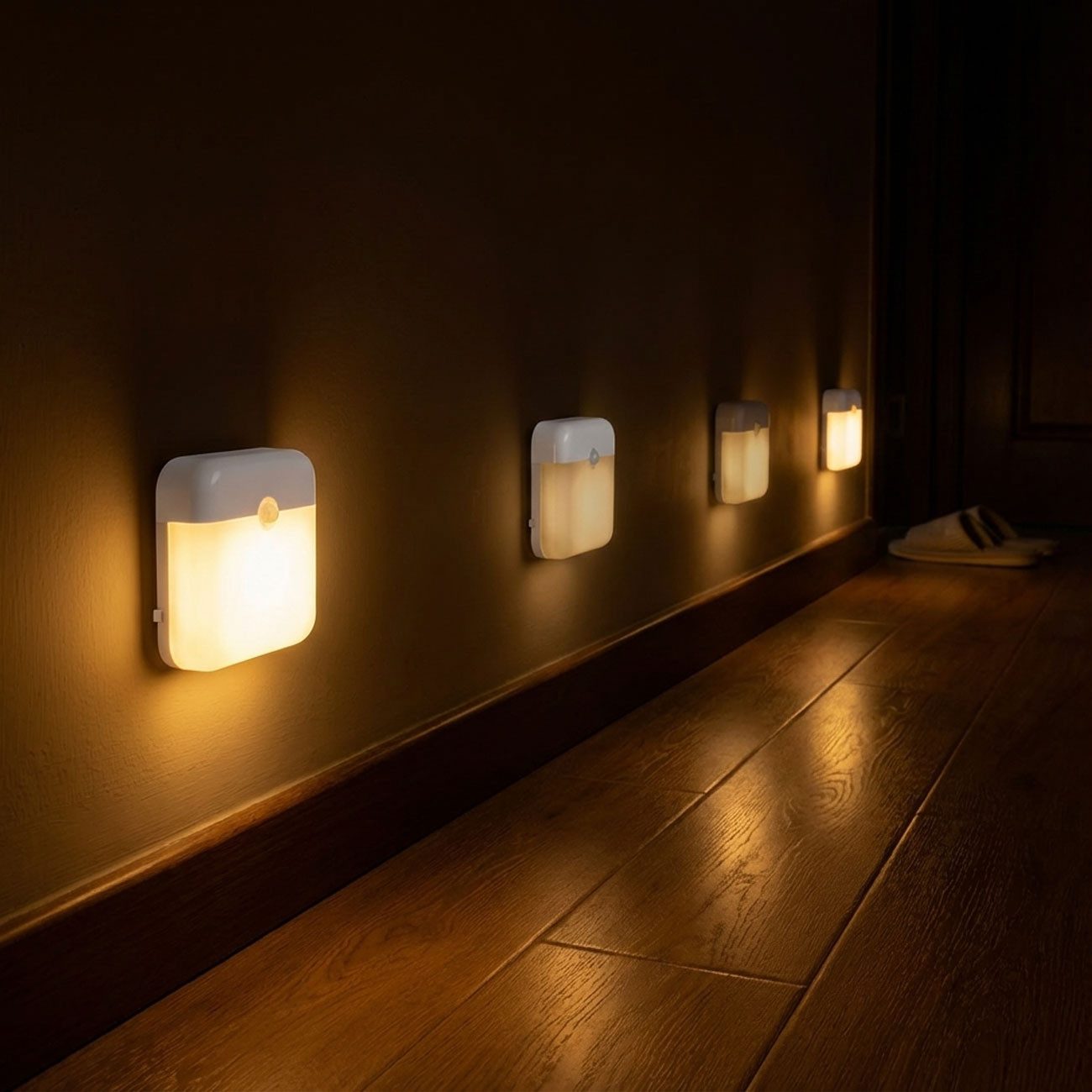 shop'n smile ideoon LED Nachtlicht Bewegungsmelder, Akku, magnetisch, für Schrank & Treppe, LED, Automatikmodus, Helligkeit: 40 lm