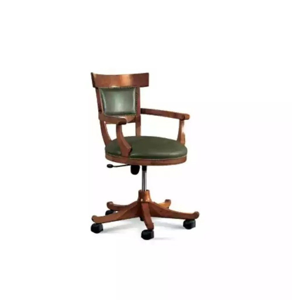 JVmoebel Drehstuhl Ergonomischer Bürostuhl im Art Deco-Stil mit Kunstlederbezug in Grün (1 St), Made in Europa