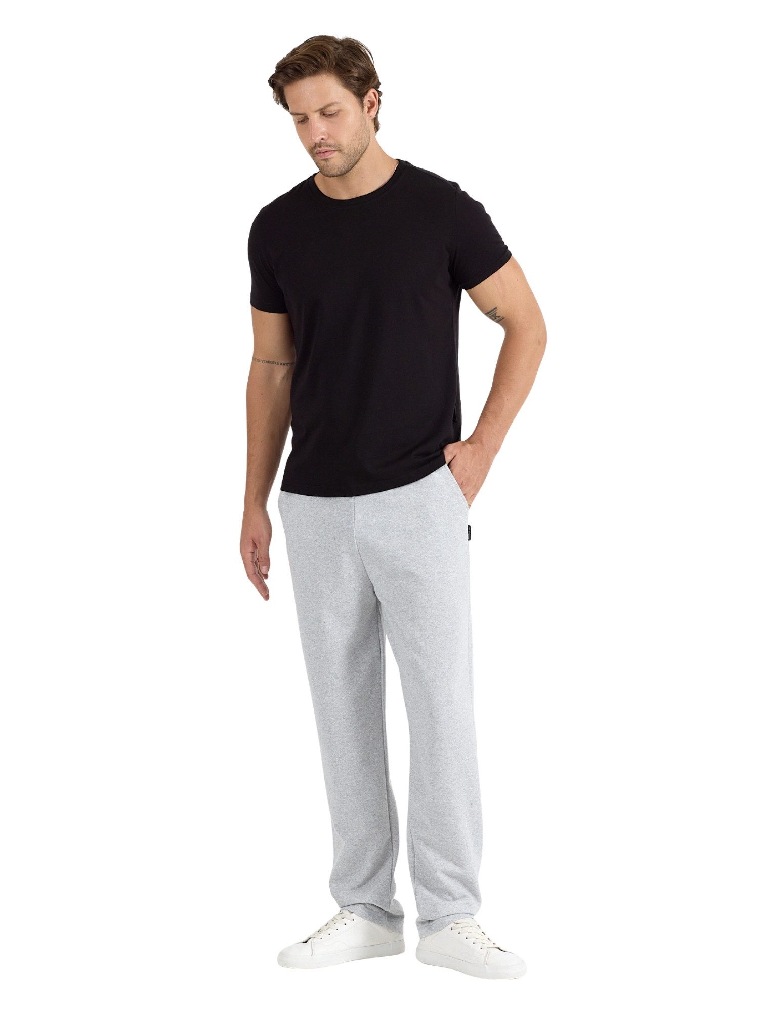 COMEOR Pyjama COMEOR Herren Pyjama Set 2-teilig – Kurzarm T-Shirt & lange Hose mit elastischem Bund, 2-teiliges Set, mit Seitentaschen – Bild 2 von 5
