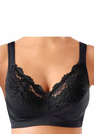 petite fleur by Lascana Bralette-BH, BH ohne Bügel, bügelloser BH, Soft-BH, Komfort-BH (Packung, 2 Stück) mit breiten Trägern, große Größen, bequemer BH – Bild 3 von 5
