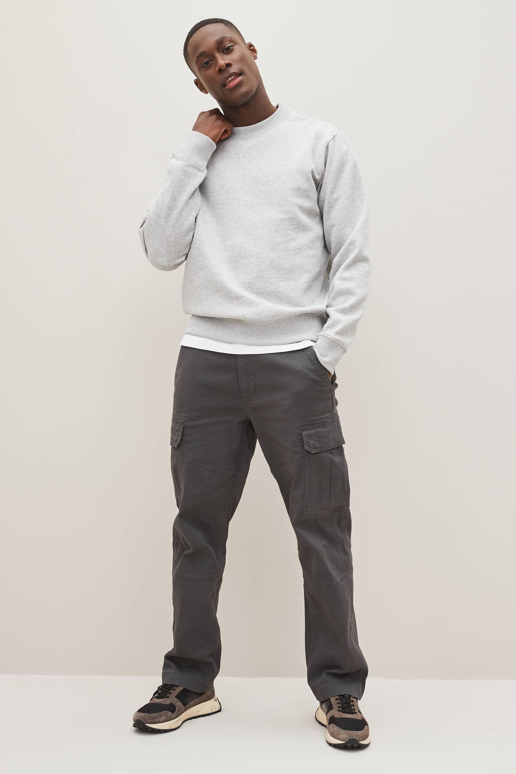 Next Cargohose Cargo-Hose aus Baumwollstretch – Straight Fit (1-tlg)