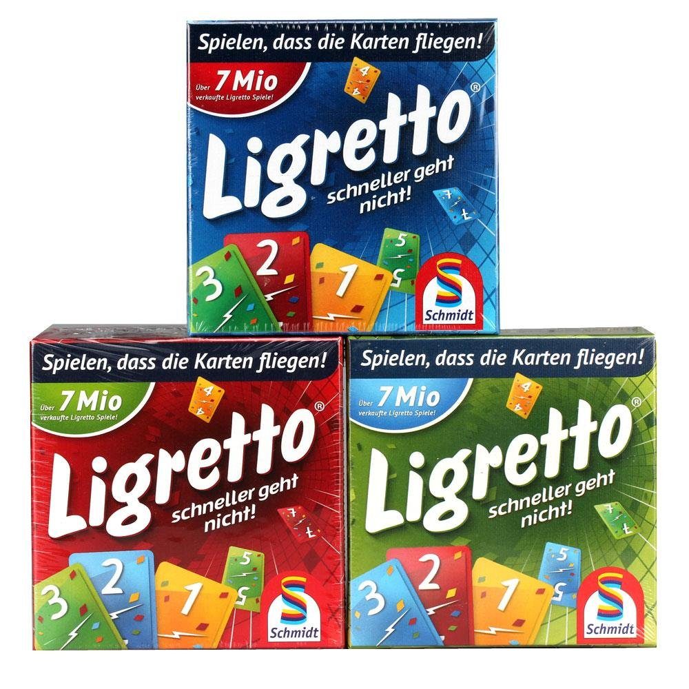 Schmidt Spiele Spiel Ligretto 12 Spieler - VP blau + grün + rot