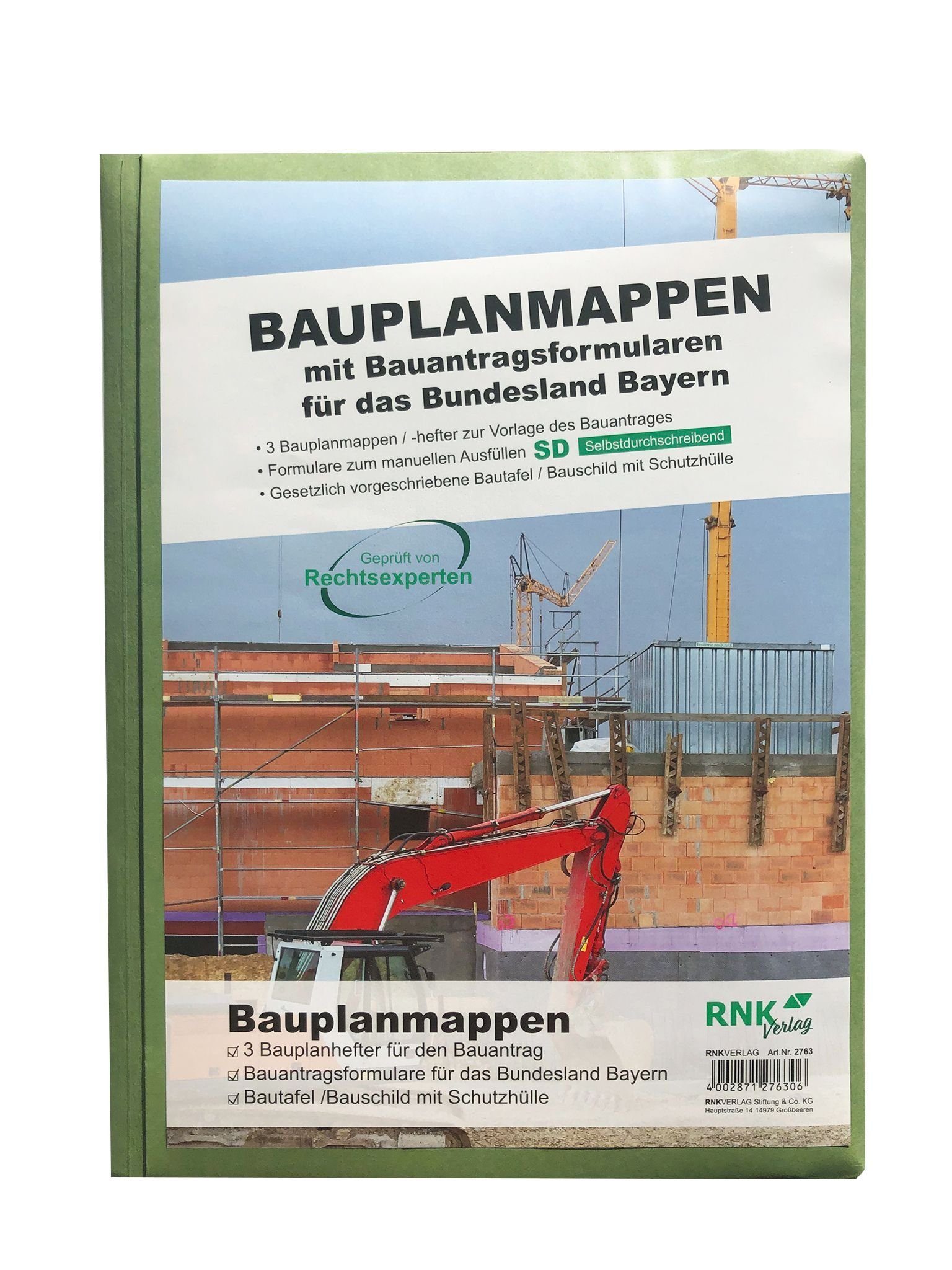 Schreibmappe für das Bundesland Bayern RNK RNK Verlag Verlag Bauvorlagenmappe