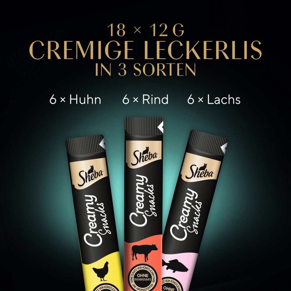 Sheba SHEBA® Beutel Multipack Creamy Snacks 3 Varietäten MSC 5 x 18 x 12g, Snack für: Katze – Bild 4 von 5