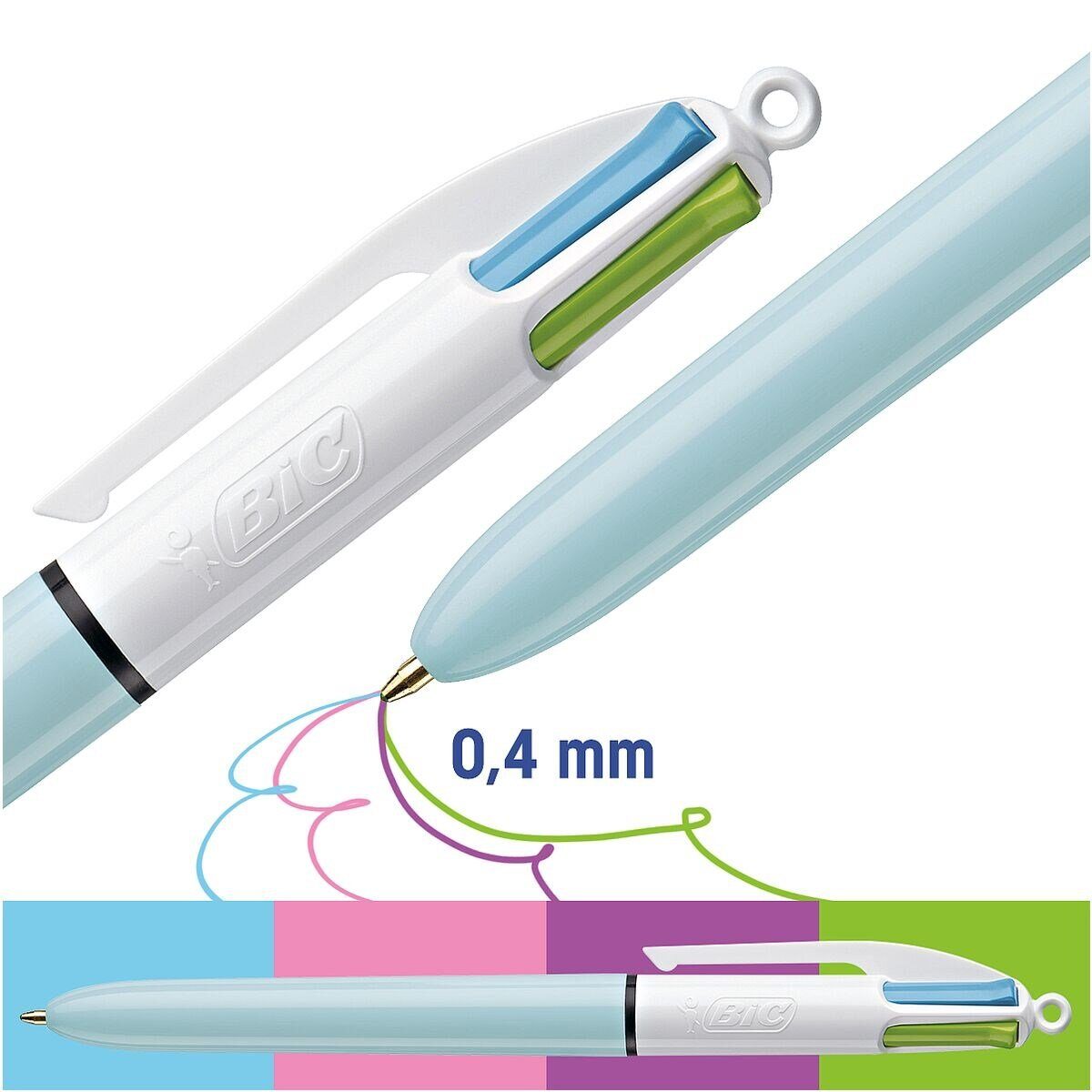 Kugelschreiber Fashion/Fun, in 4 einem BIC Pastellfarben Colours 4 Stift