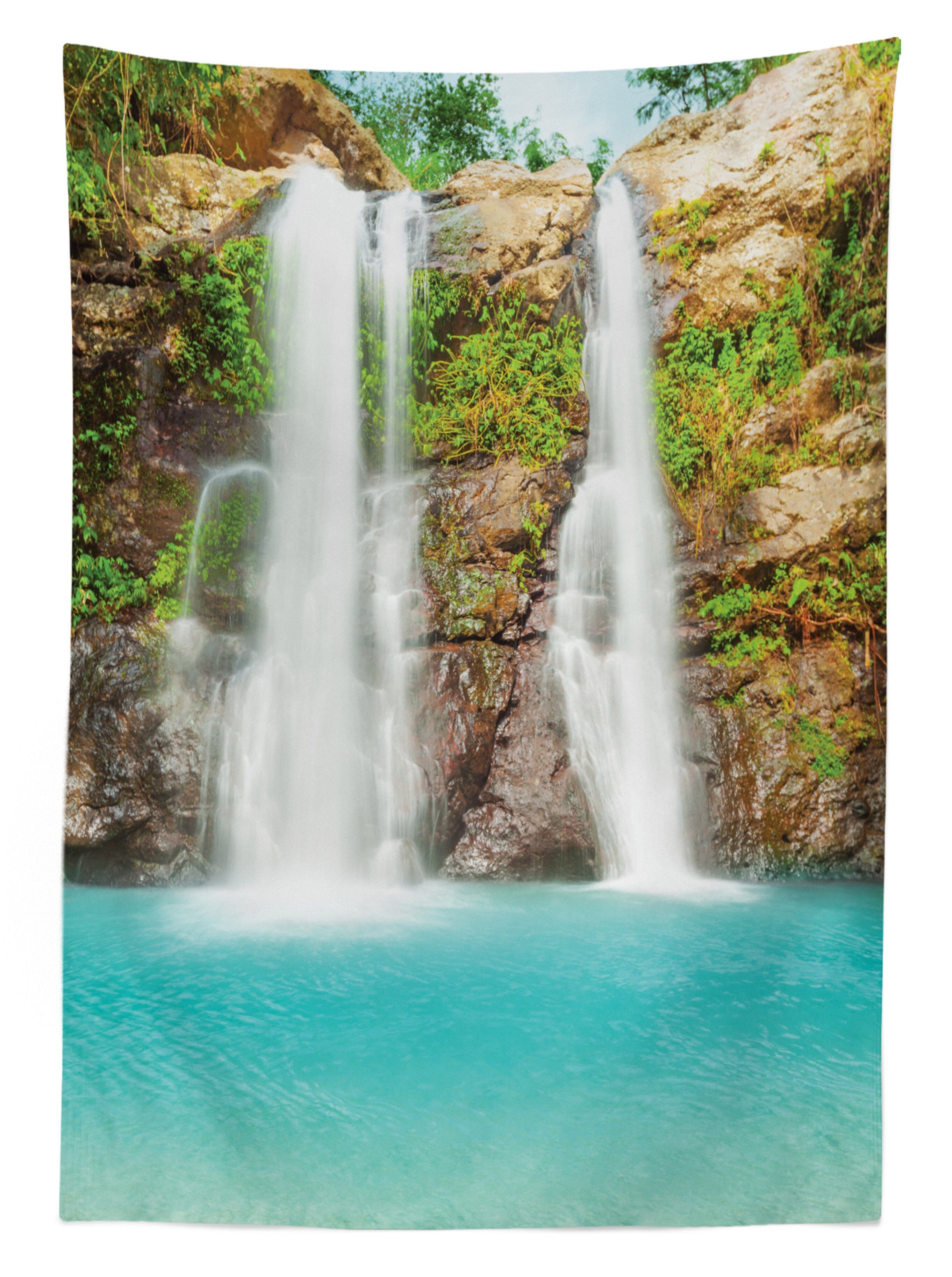 Abakuhaus Für geeignet Wasserfall Regenwald Außen Farben, Tischdecke Bereich Klare im den Waschbar Wendekreis Farbfest
