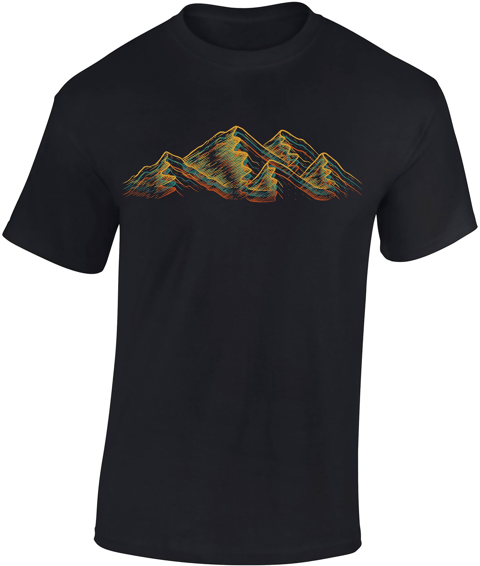 Baddery Print-Shirt Wander Shirt: "Alpen" - günstig online kaufen