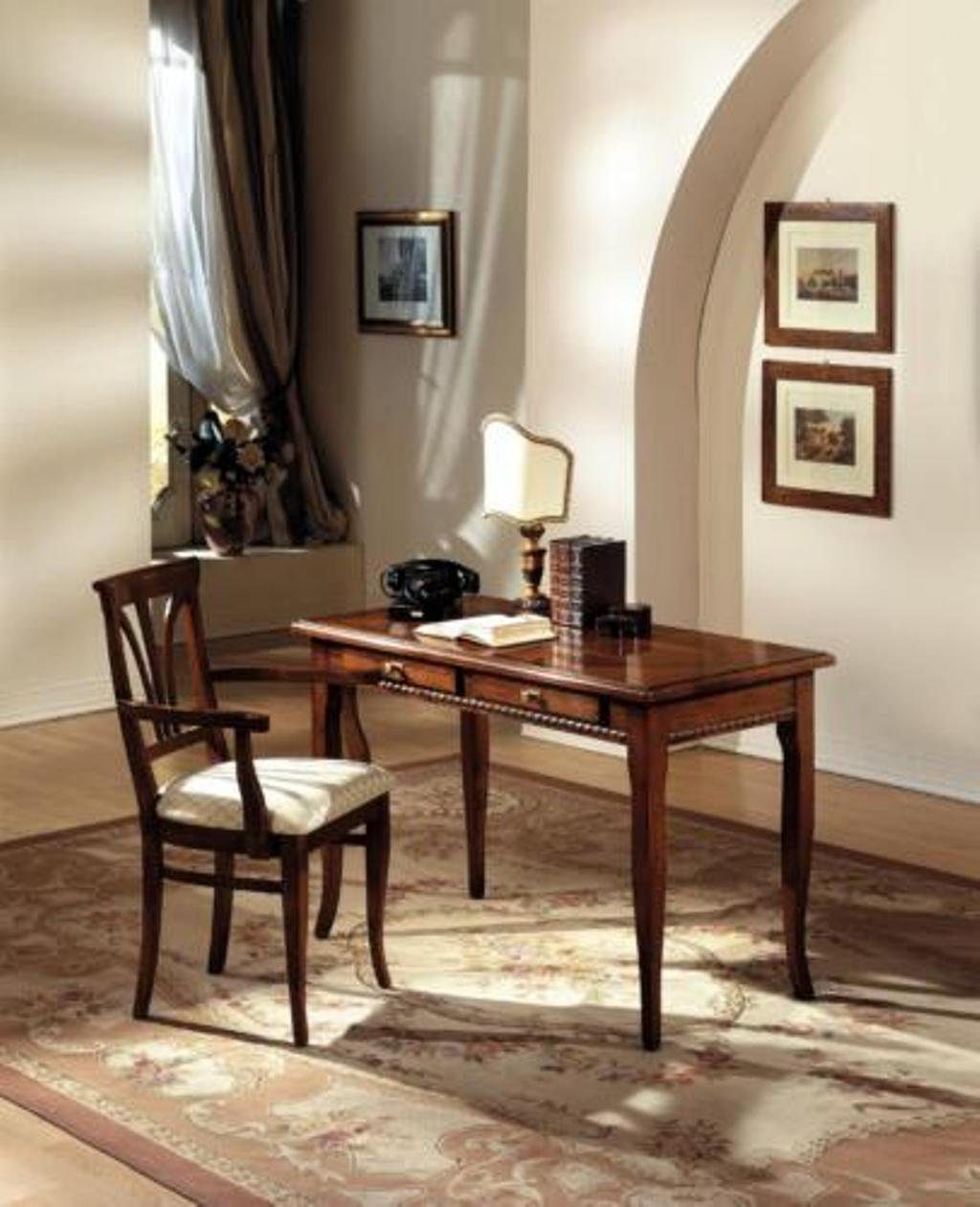 JVmoebel Schreibtisch, Schreibtisch Sekretär Italienische Möbel Tisch Stuhl Set Büro 2tlg