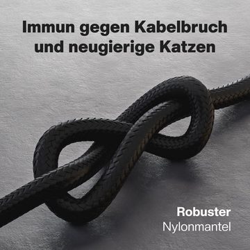 CABLETEX 5m USB-C Link Kabel für Meta Oculus Quest 3 & 2, Laden & Spielen USB-Kabel, USB C, USB-C, USB-C, USB C (500 cm), Robuster Nylonmantel, 5 Gbit/s, USB 3.2 Gen1, Gleichzeitig Aufladen