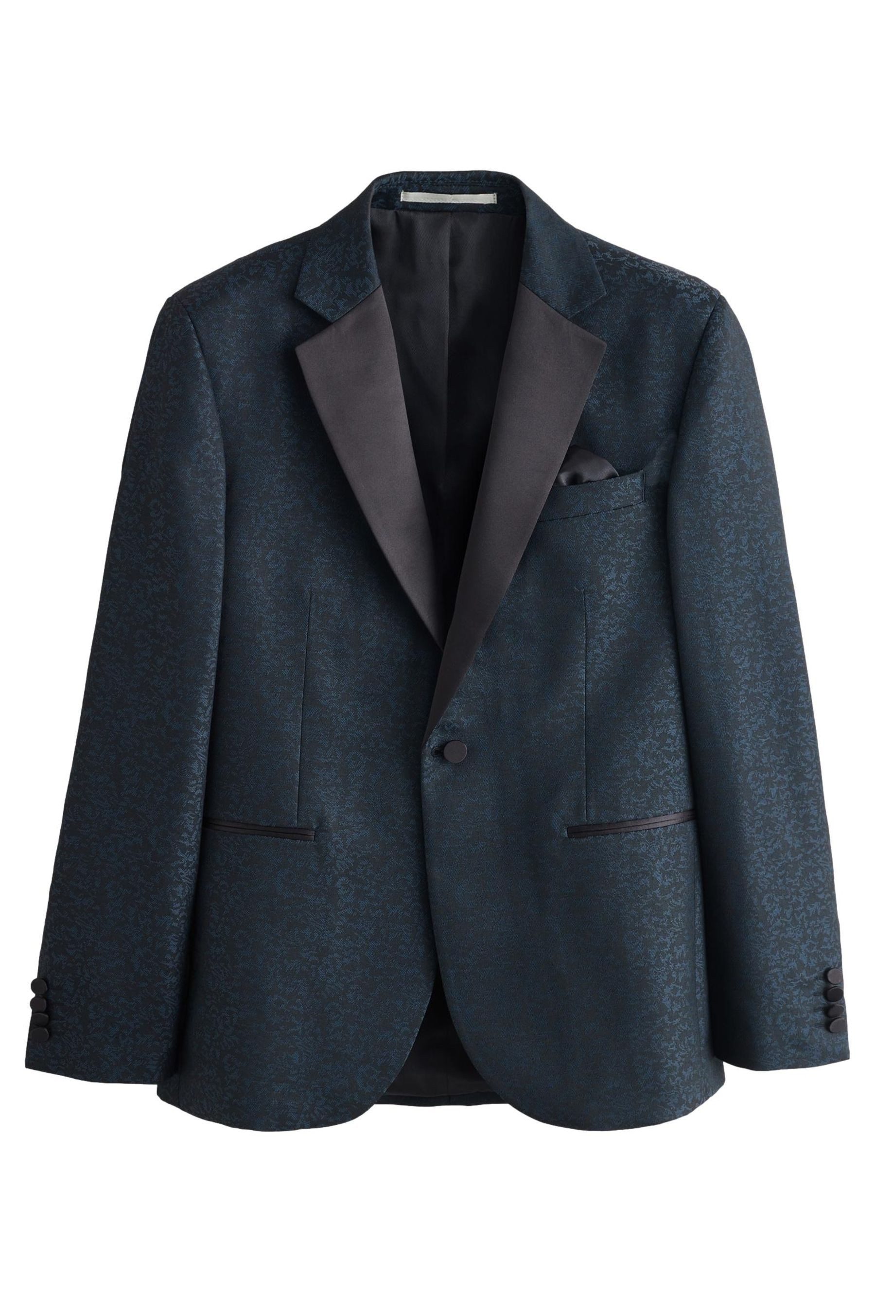 Next Sakko Slim Fit Smoking-Anzugsakko mit Jacquardmuster (1-tlg)