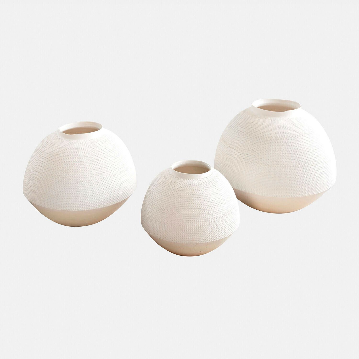 Mirabeau Übertopf Vase 3er Set Émoliane antikweiß