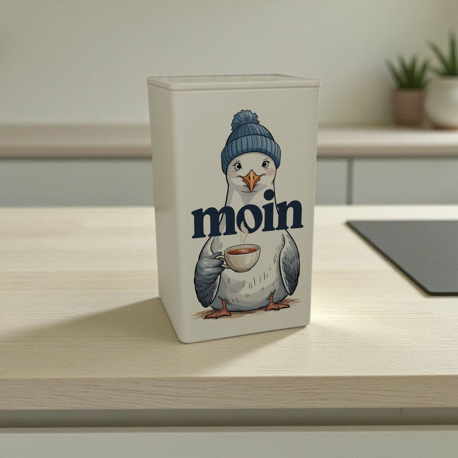 speecheese Aufbewahrungsdose Möwe trinkt Friesentee TeeDose 900ml - MOIN günstig online kaufen