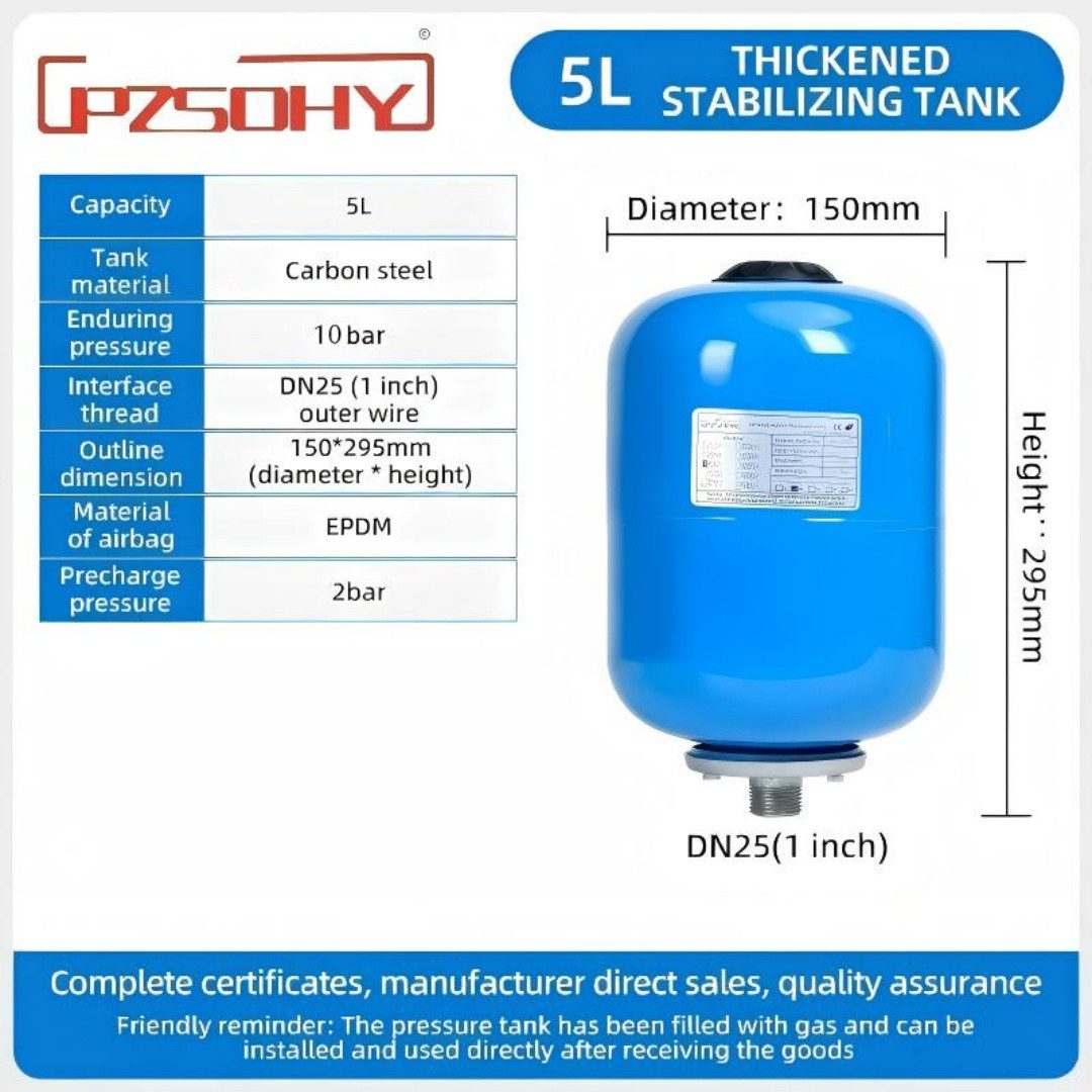 Smad Druckbehälter ST5-10B-DN25, 5 l