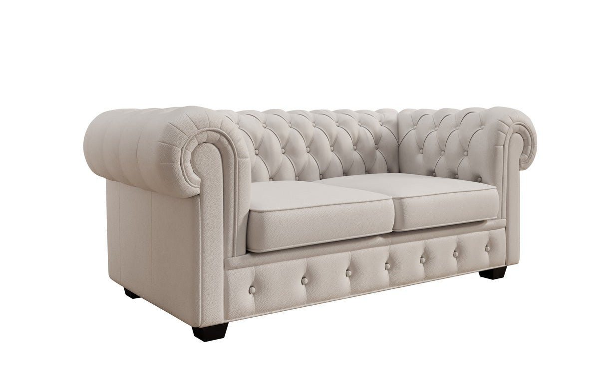 Luxusbetten24 Sofa Chesterfield 2 Sitzer Sofa Royal, in Echtleder