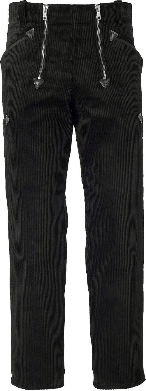 JOB Arbeitshose Zunfthose Schwarz – Trenkercord Hose in gerader Form