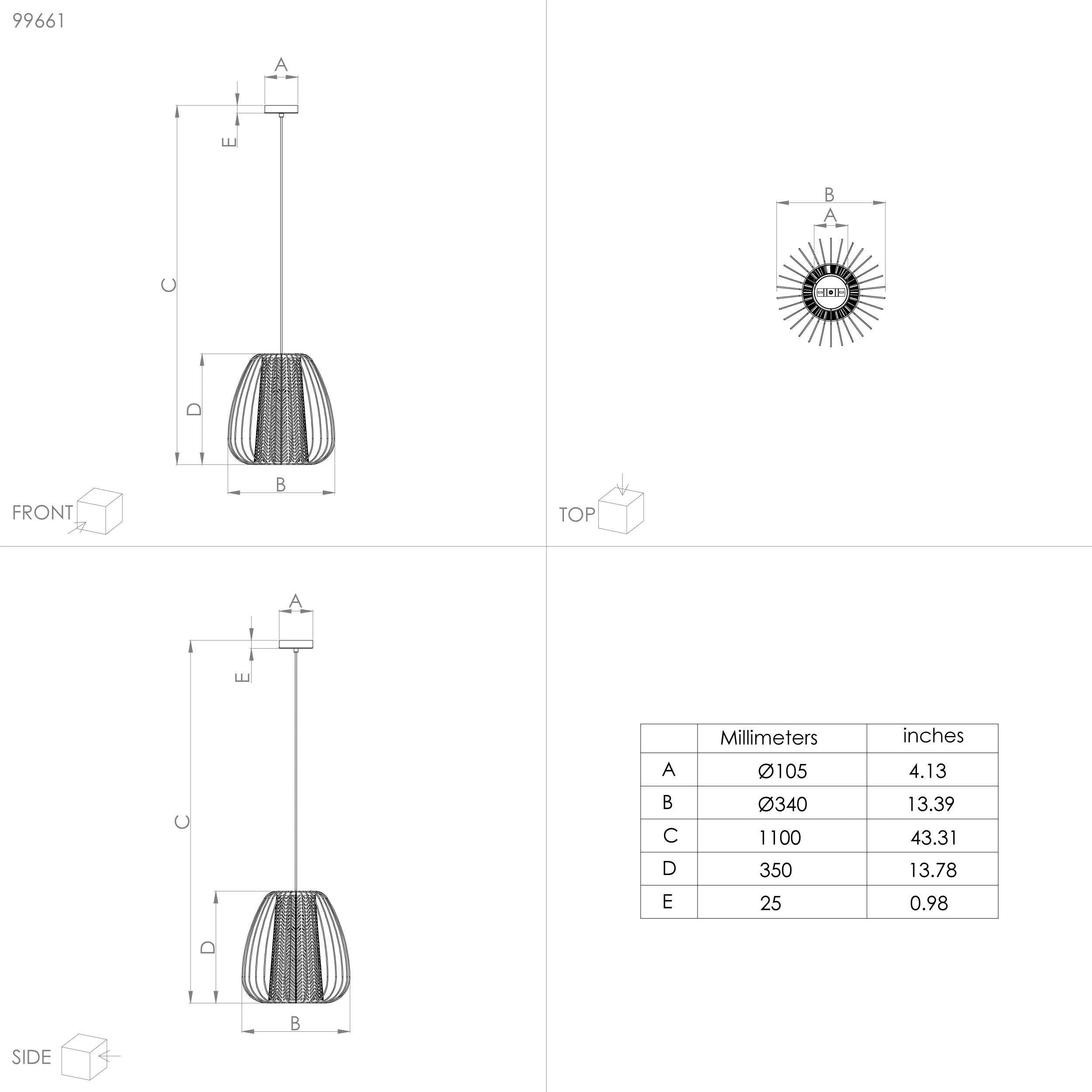 EGLO Hängeleuchte CURASAO, Leuchtmittel aus exkl. in - schwarz Leuchtmittel, Stahl 40W - ohne Hängeleuchte wechselbar, E27
