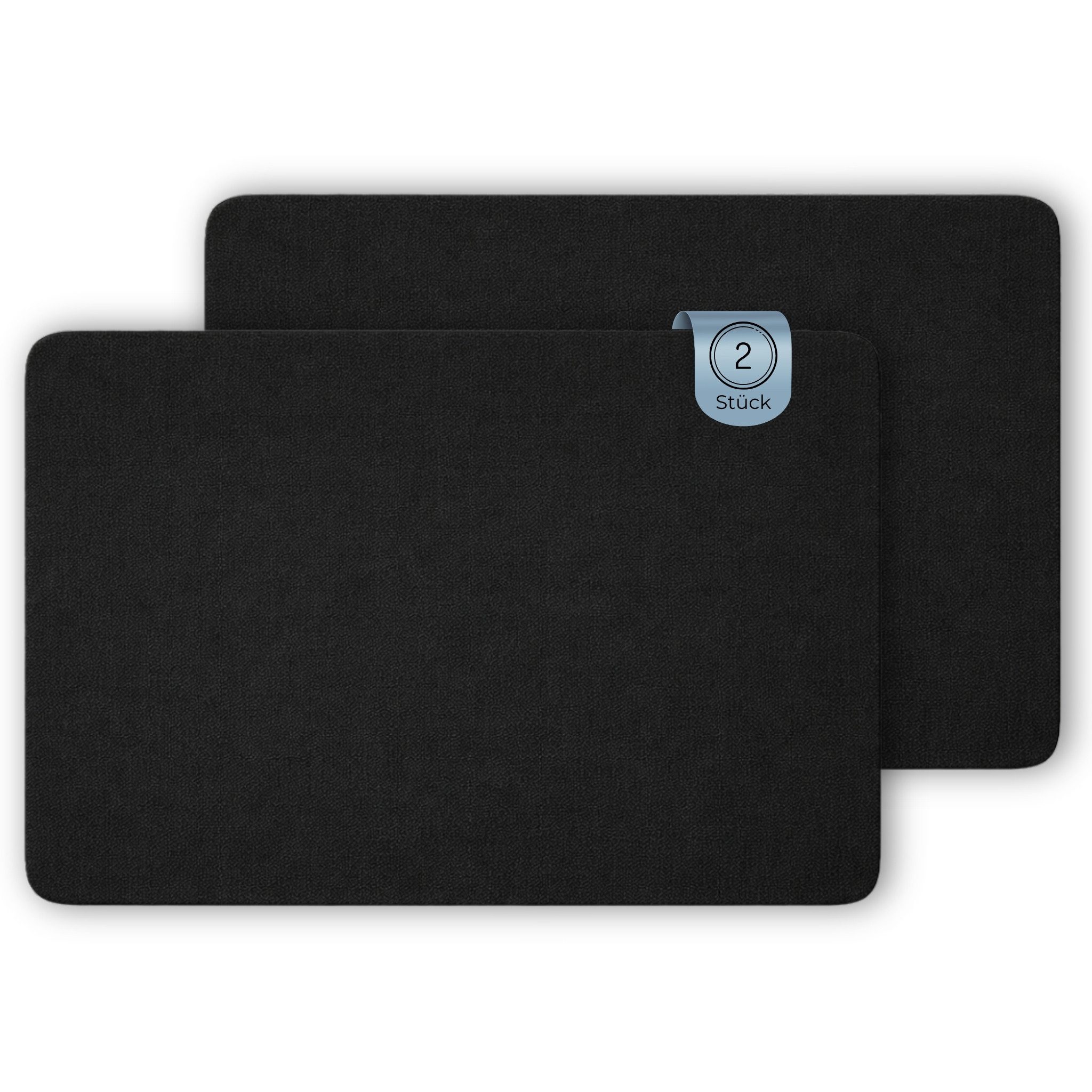 matches21 HOME & HOBBY Abtropfmatte 2er Set Geschirr Abtropfmatten, in schwarz 40x60 cm, Saugstarke Spülmatte & Kaffeematte Leder-Optik