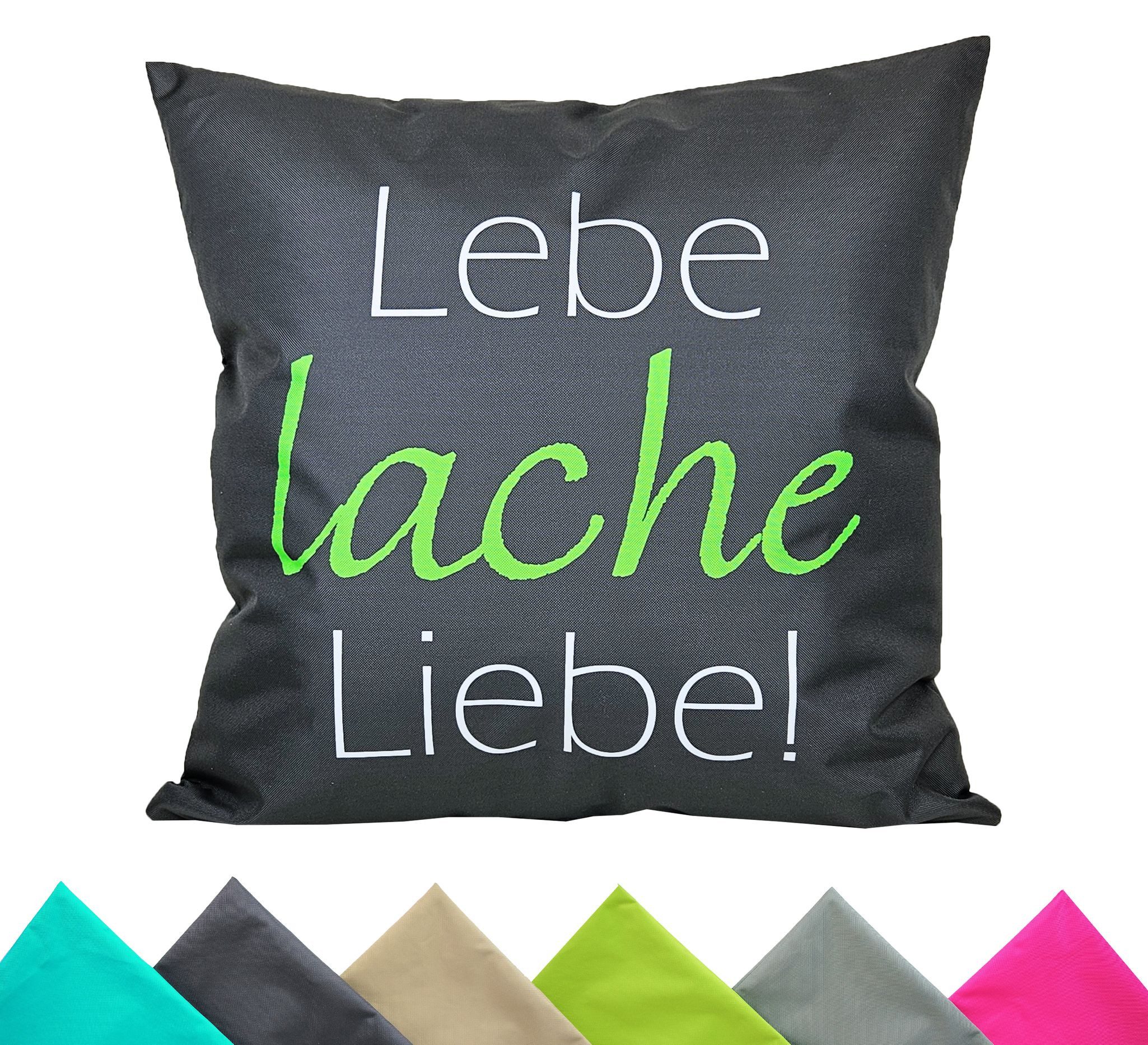 JACK Kissenbezüge 1x 50x50cm Motiv Outdoor Kissenhülle Bezug, (1 Stück), 1x Kissenhülle mit lustigen Motiven, wasserabweisend, Innen & Außen