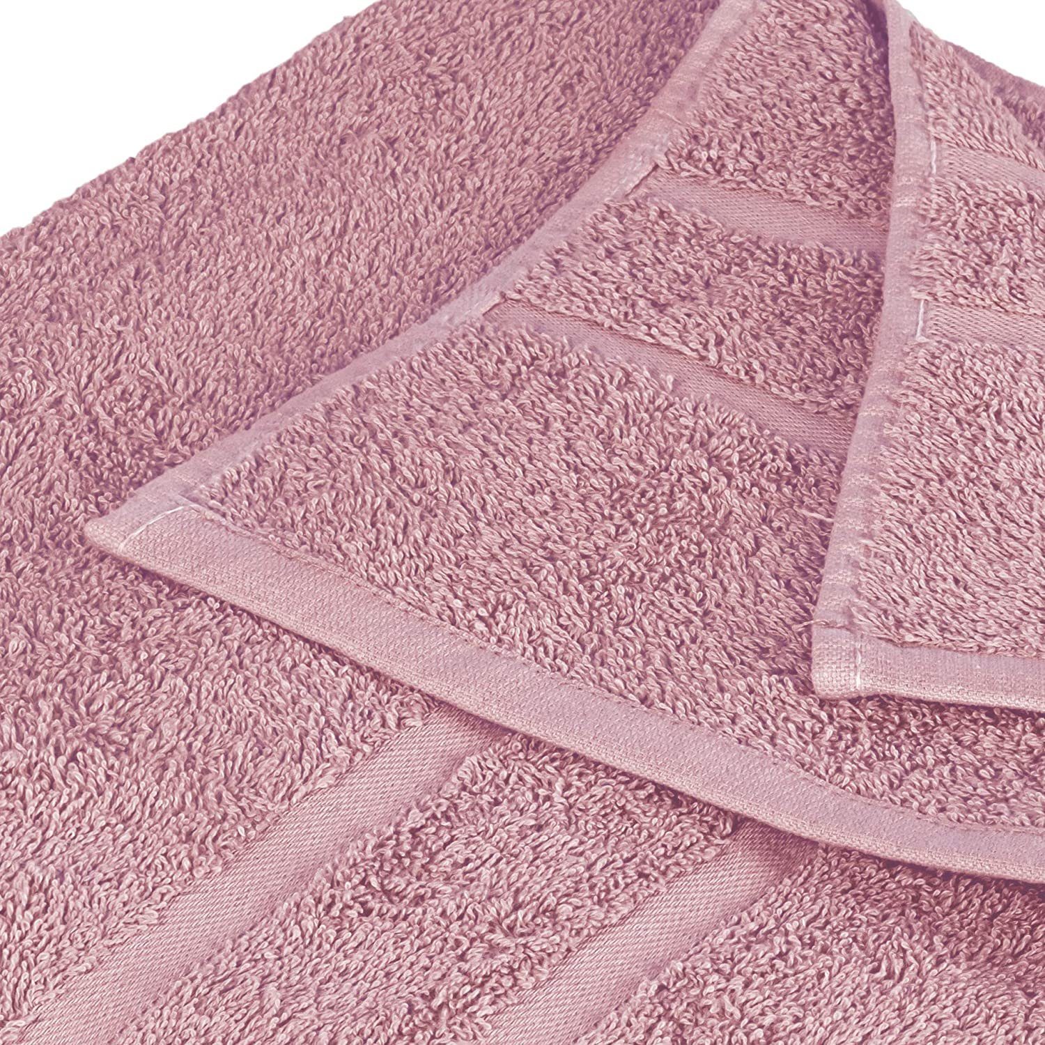 StickandShine Badetücher 4er Set Premium Frottee Badetücher 100x150 cm MAUVE Frottee – Bild 2 von 5