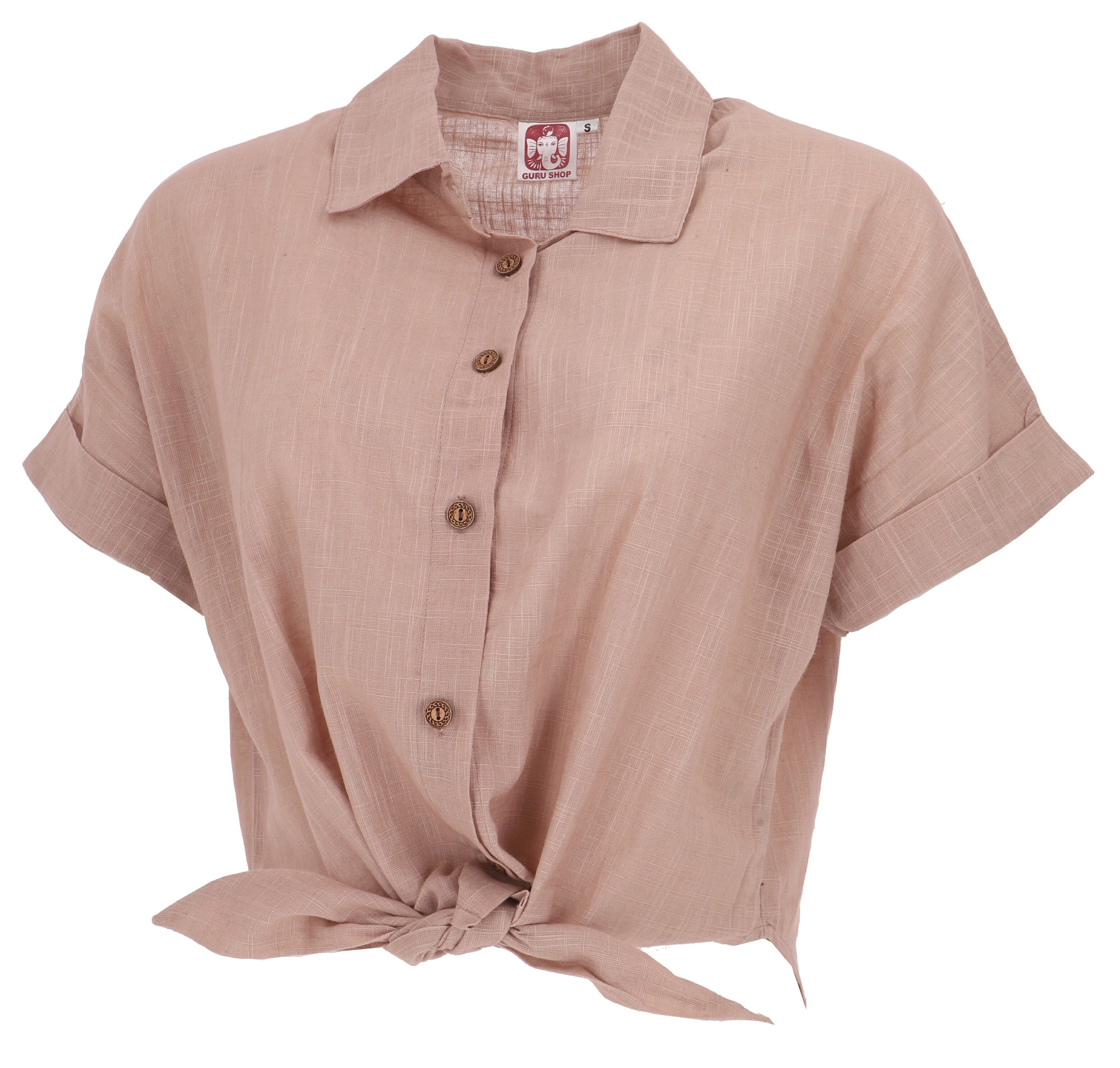 Longbluse Leichte Baumwoll Bluse, Sommerbluse zum Binden..