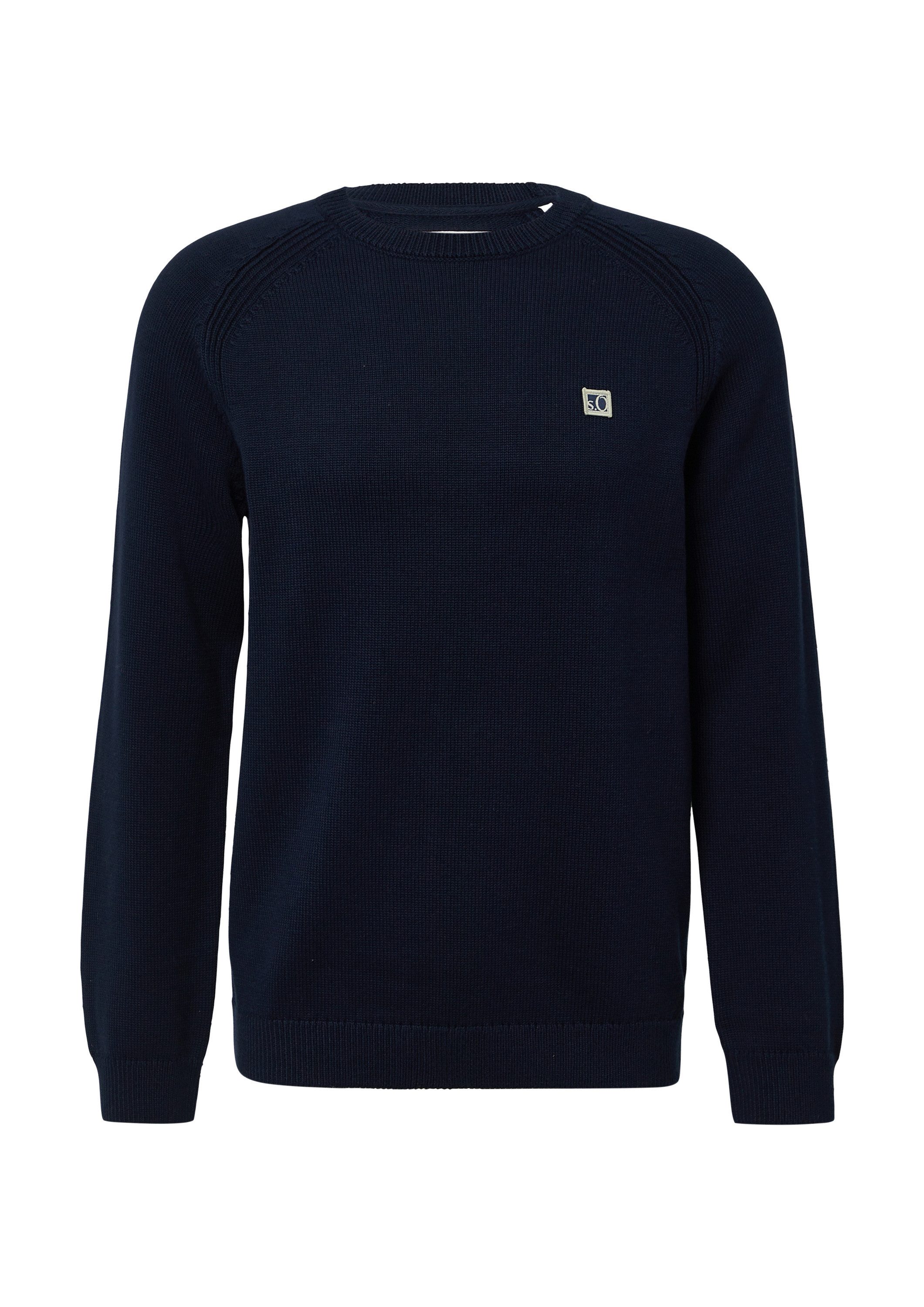 s.Oliver Longpullover Strickpullover Strickpullover aus Baumwolle mit Ragla günstig online kaufen